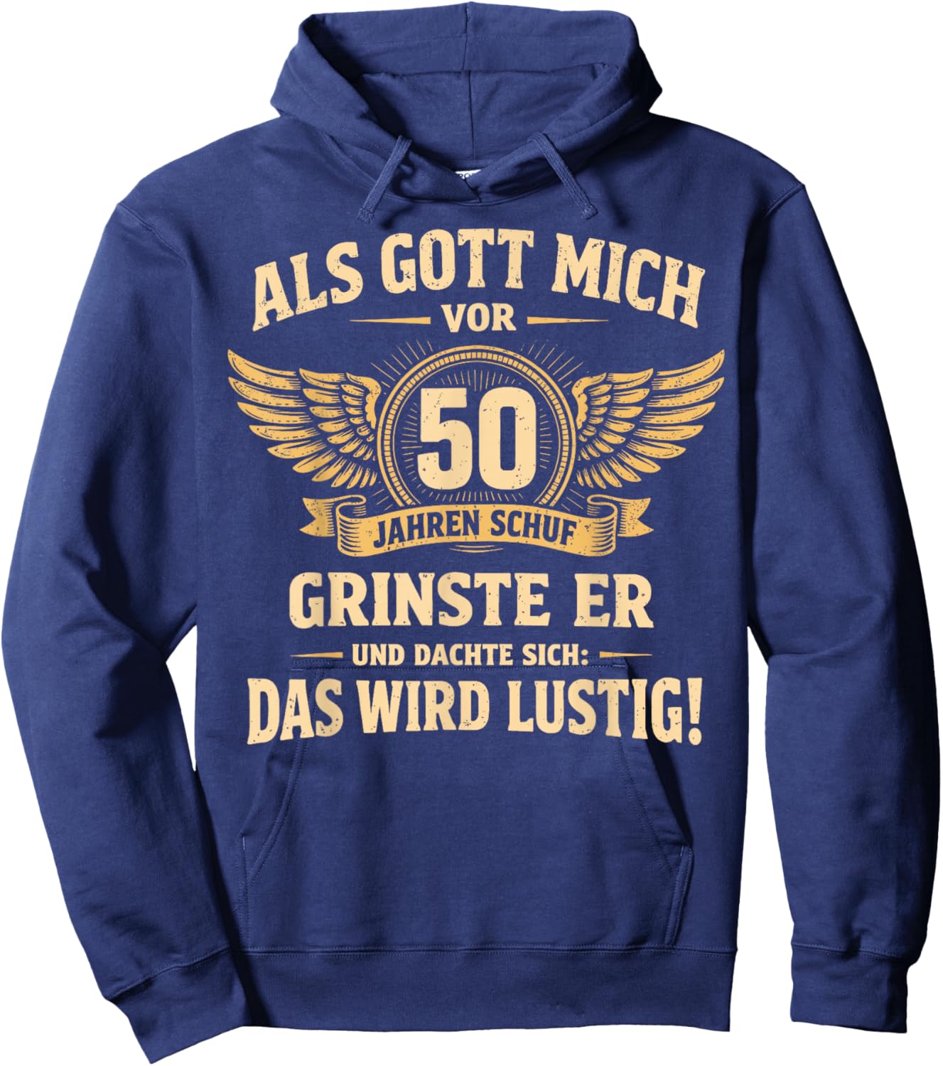 50th Birthday Man Woman 50 Years 1976 Decorative Funny Gift Hoodie - Hoodie | Navy