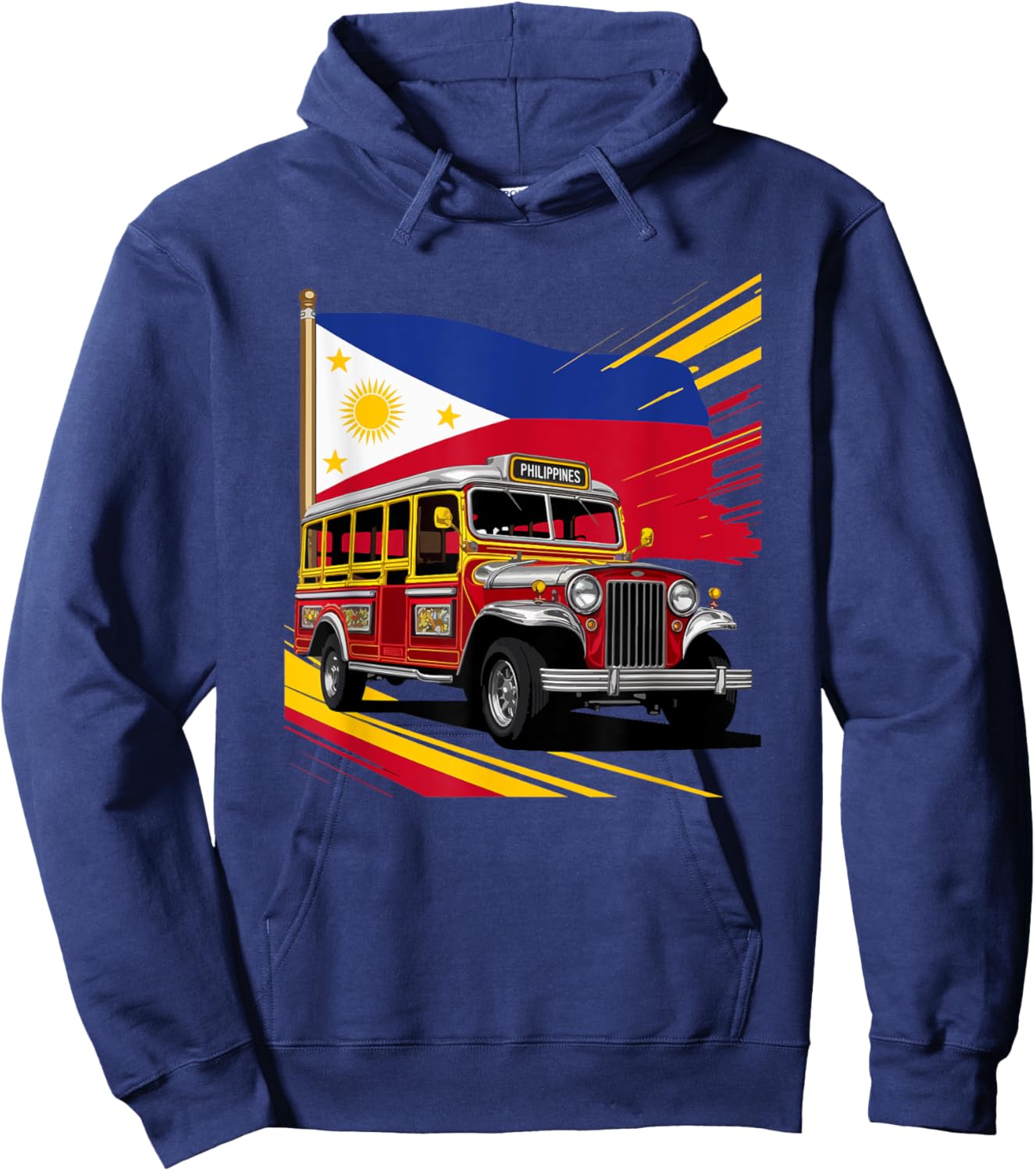 Philippines Flag Proud Filipino Souvenir Philippines Jeepney Hoodie - Hoodie | Navy