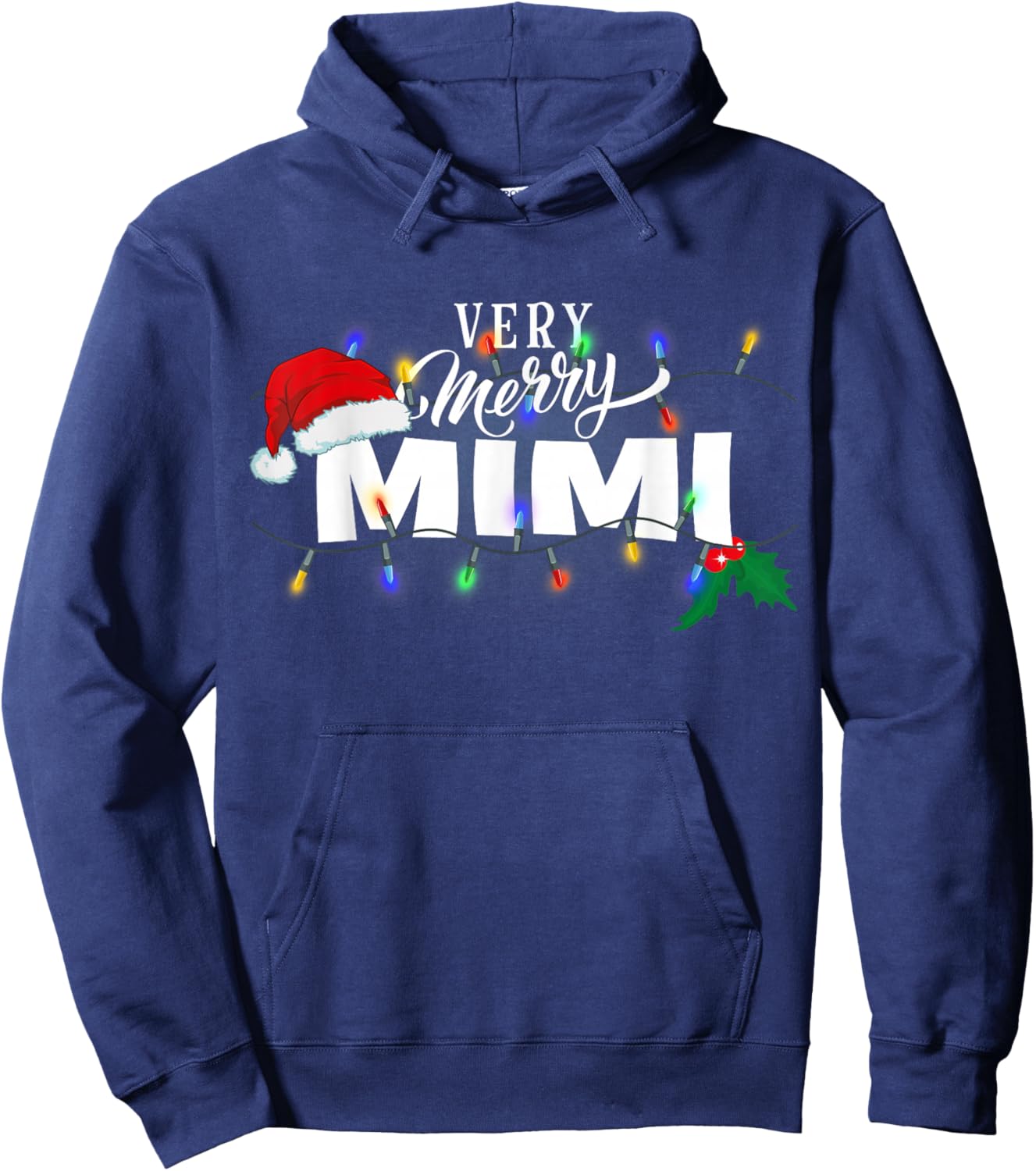 Matching Very Merry Mimi Christmas Hoodie - Hoodie | Navy