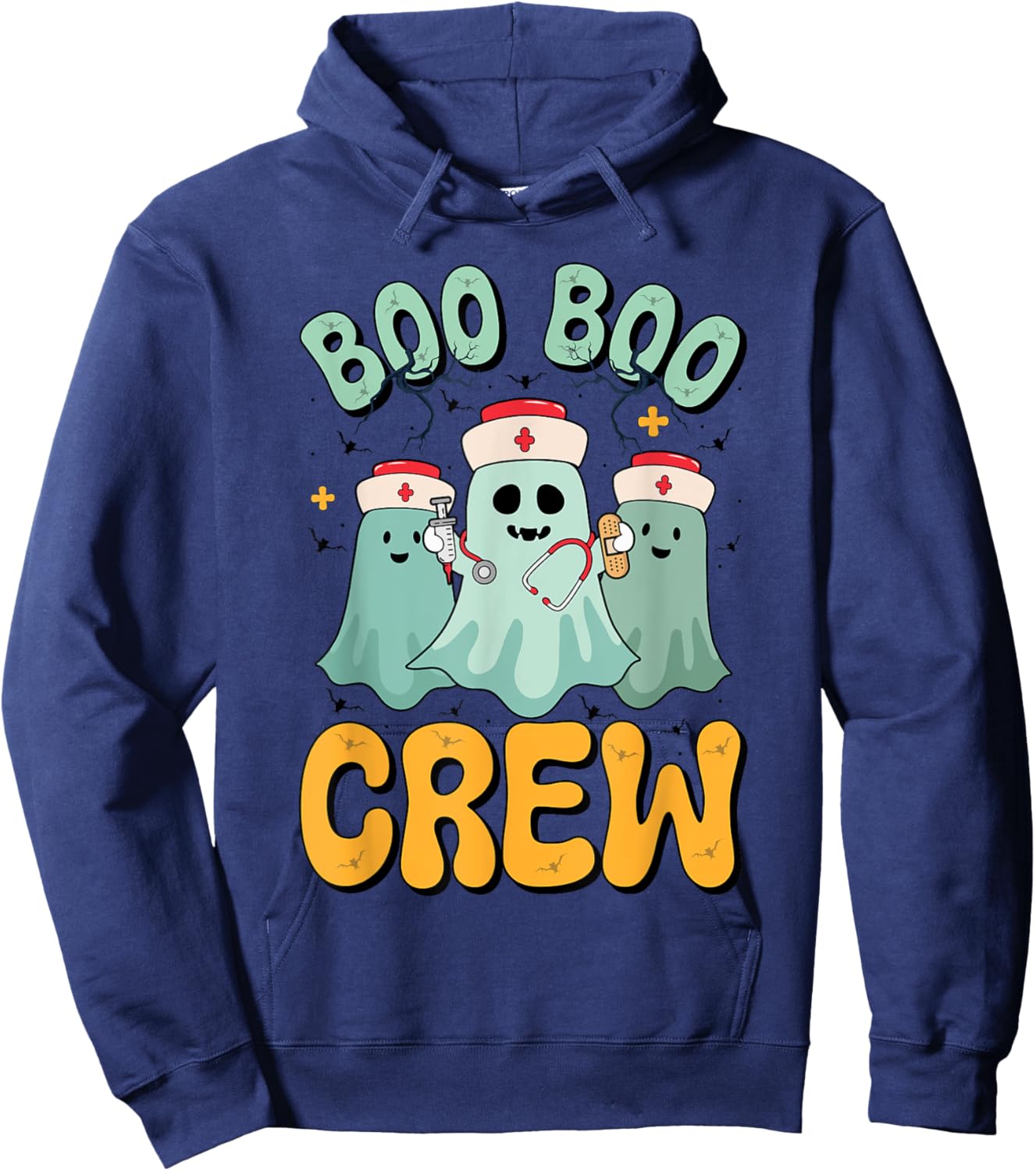 Night Halloween Boo Crew Nurse Halloween For Nurses RN Hoodie - Hoodie | Navy