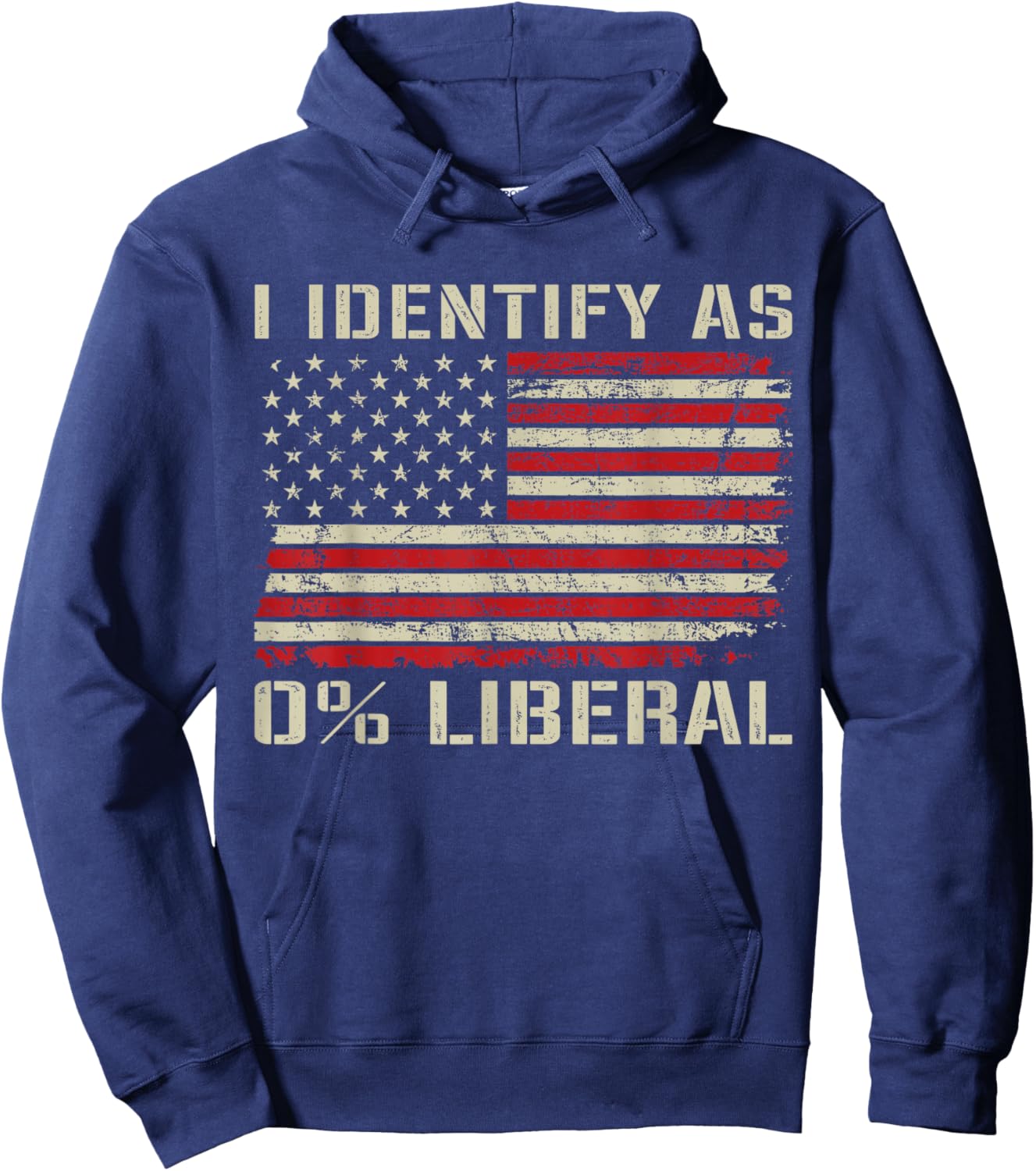 I Identify As 0% Liberal Hoodie - Hoodie | Navy