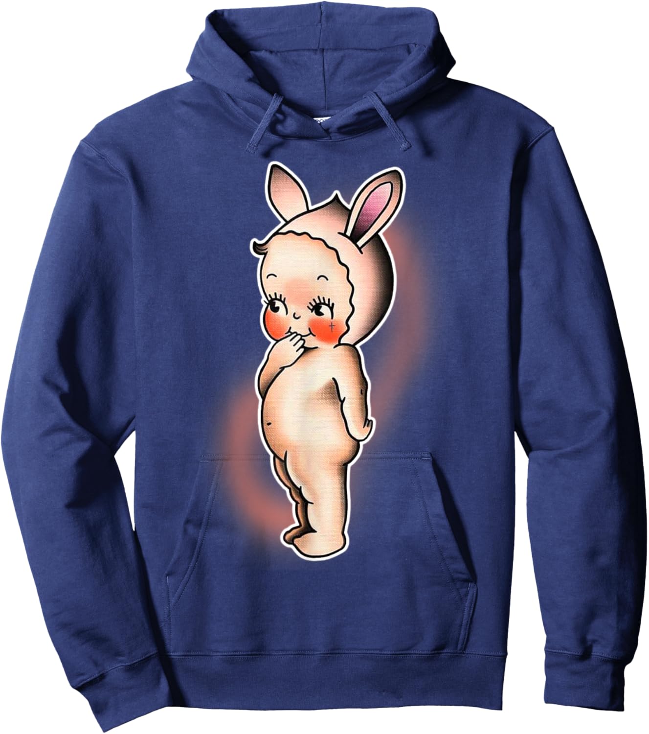 Kewpie Baby Bunny Rabbit Hoodie - Hoodie | Navy