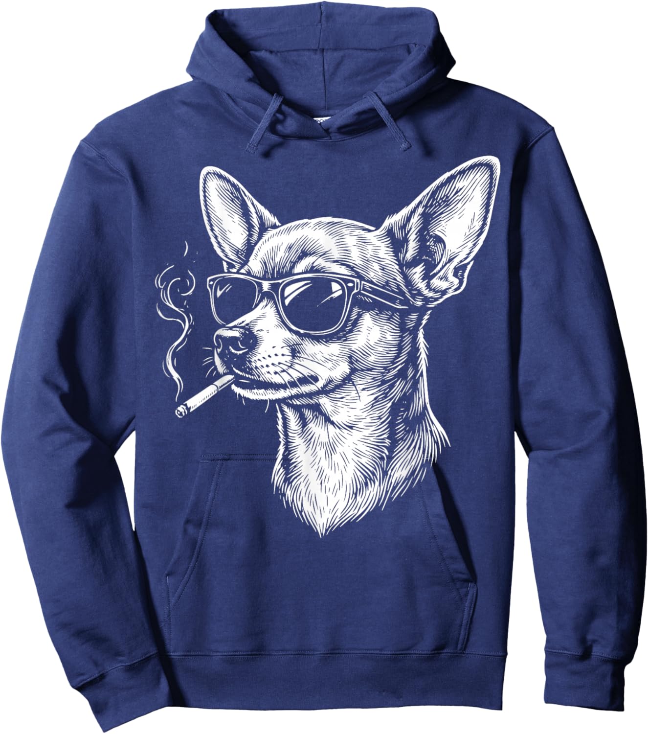 Chihuahua Fumer Cigarette Hoodie - Hoodie | Navy