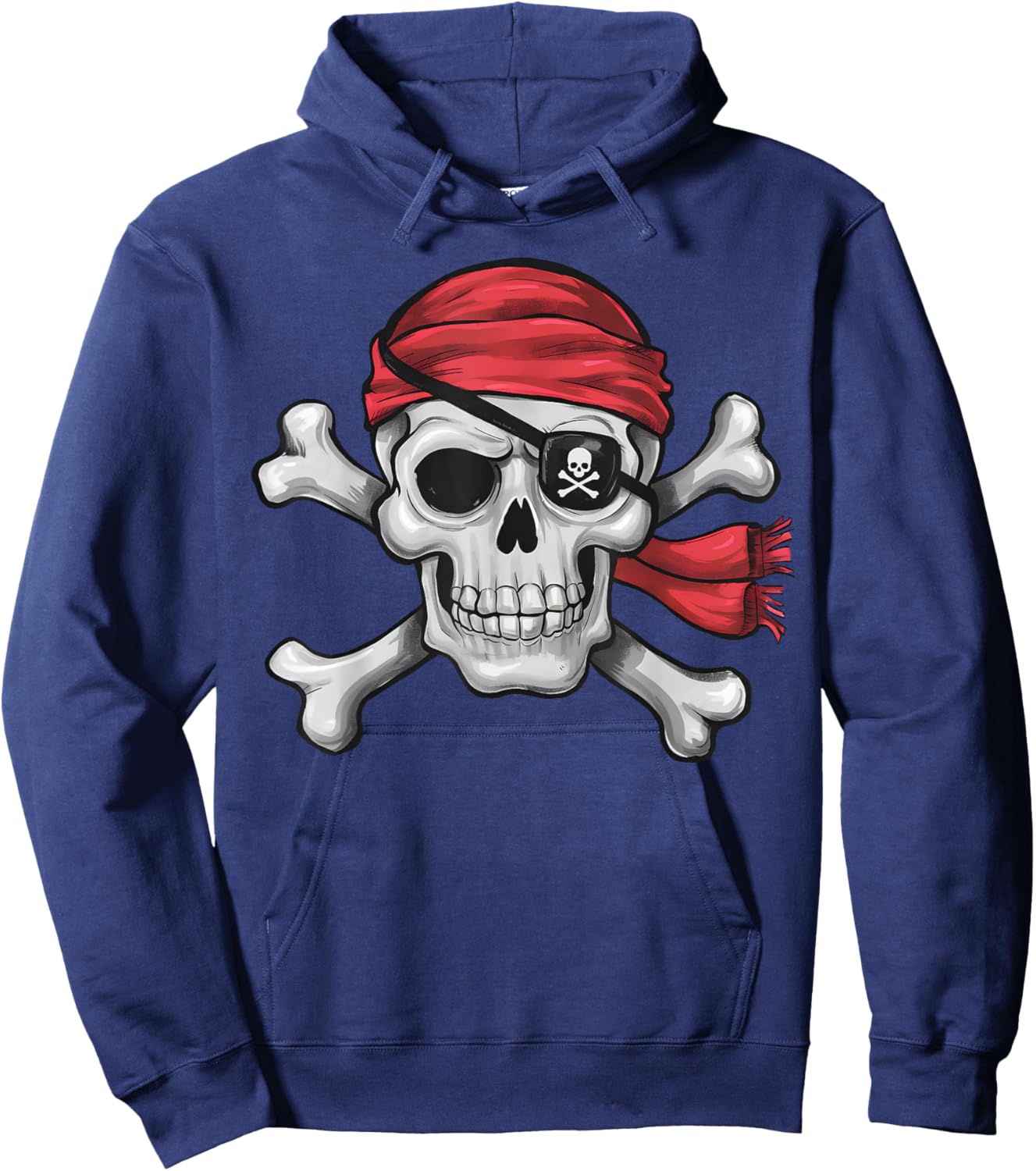 Pirate Skull Crossbones Halloween Costume Men Boy Kids Hoodie - Hoodie | Navy