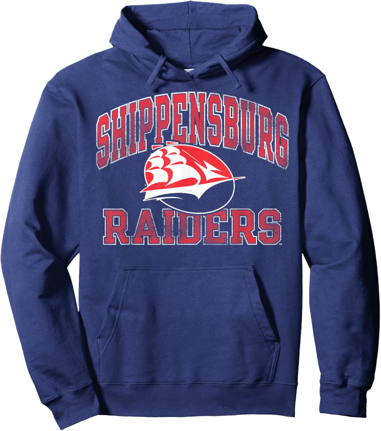 Shippensburg Raiders Vintage Worn Navy Officially Licensed Hoodie - Hoodie | Navy