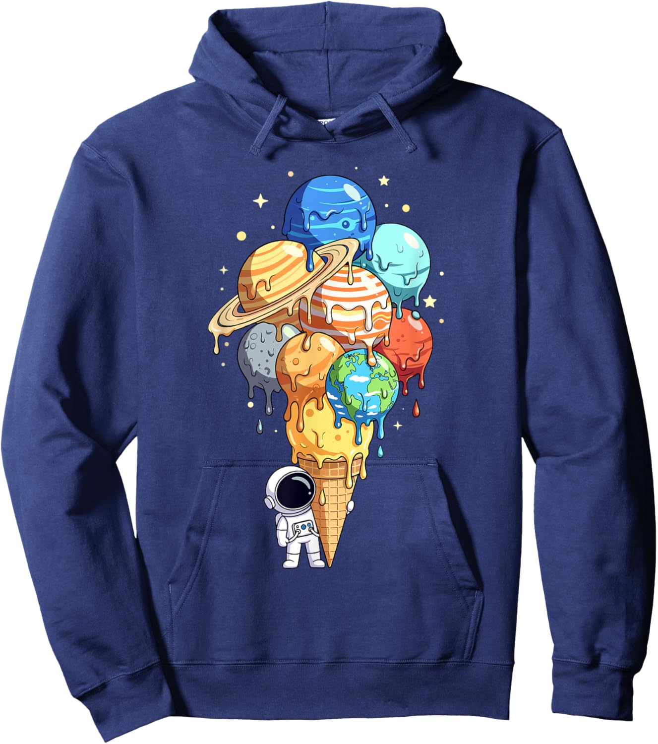 Astronaut Planets Ice Space Solar System Astronomy Hoodie - Hoodie | Navy