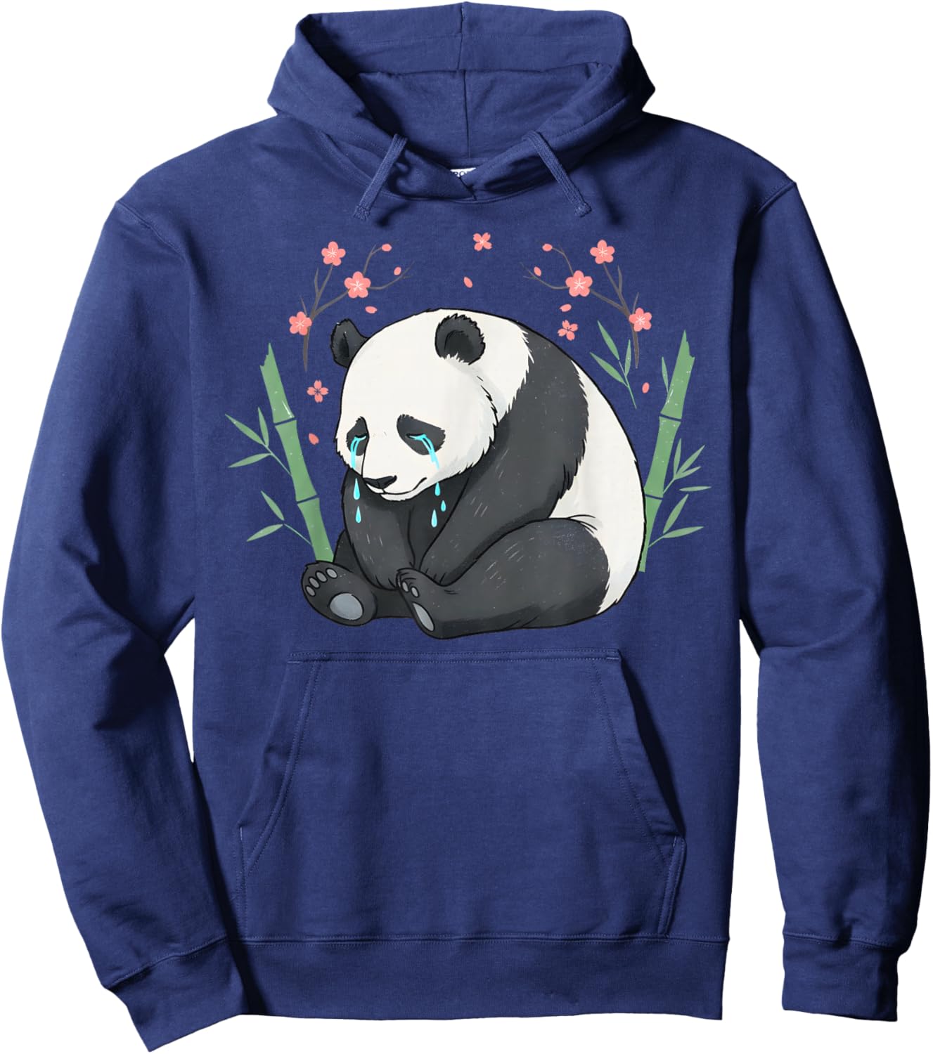 Bummed Out Sad Upset Cool Panda Bear Gift Women Kids Hoodie - Hoodie | Navy
