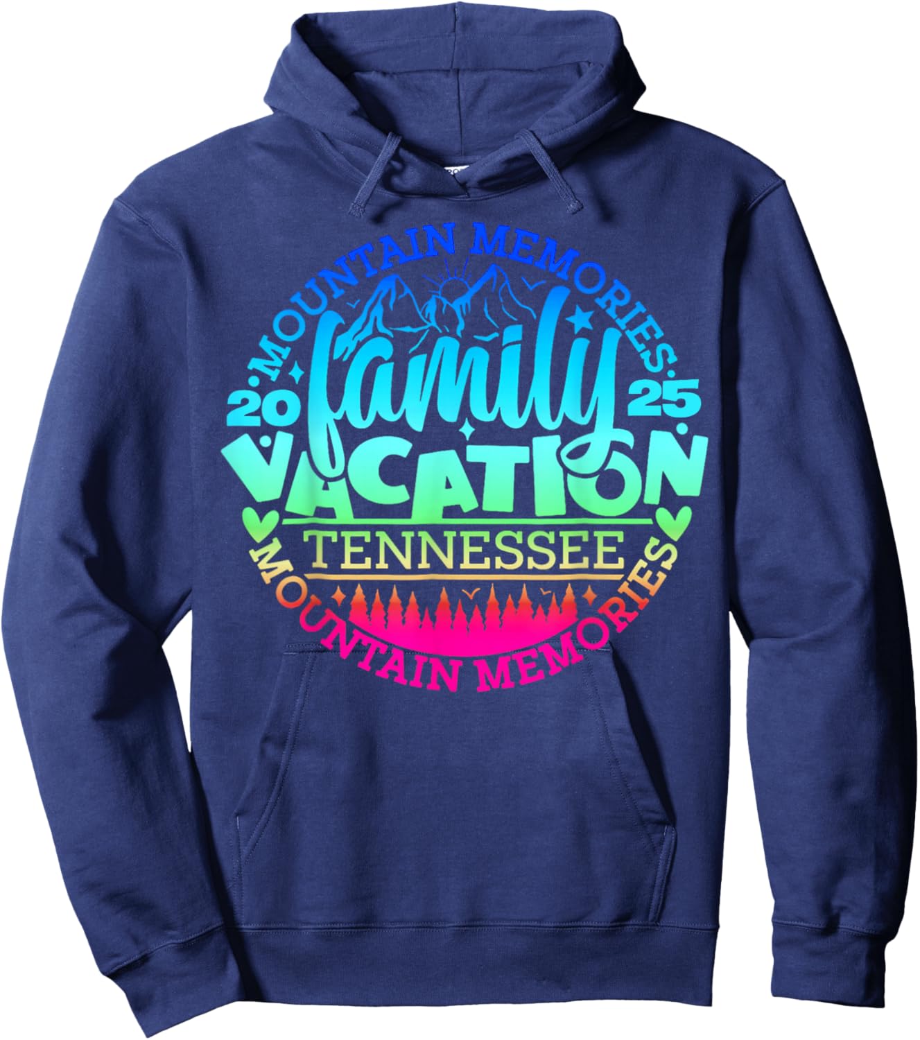 Tennessee Family Vacation Road Trip 2025 Mountain Gatlinburg Hoodie - Hoodie | Navy