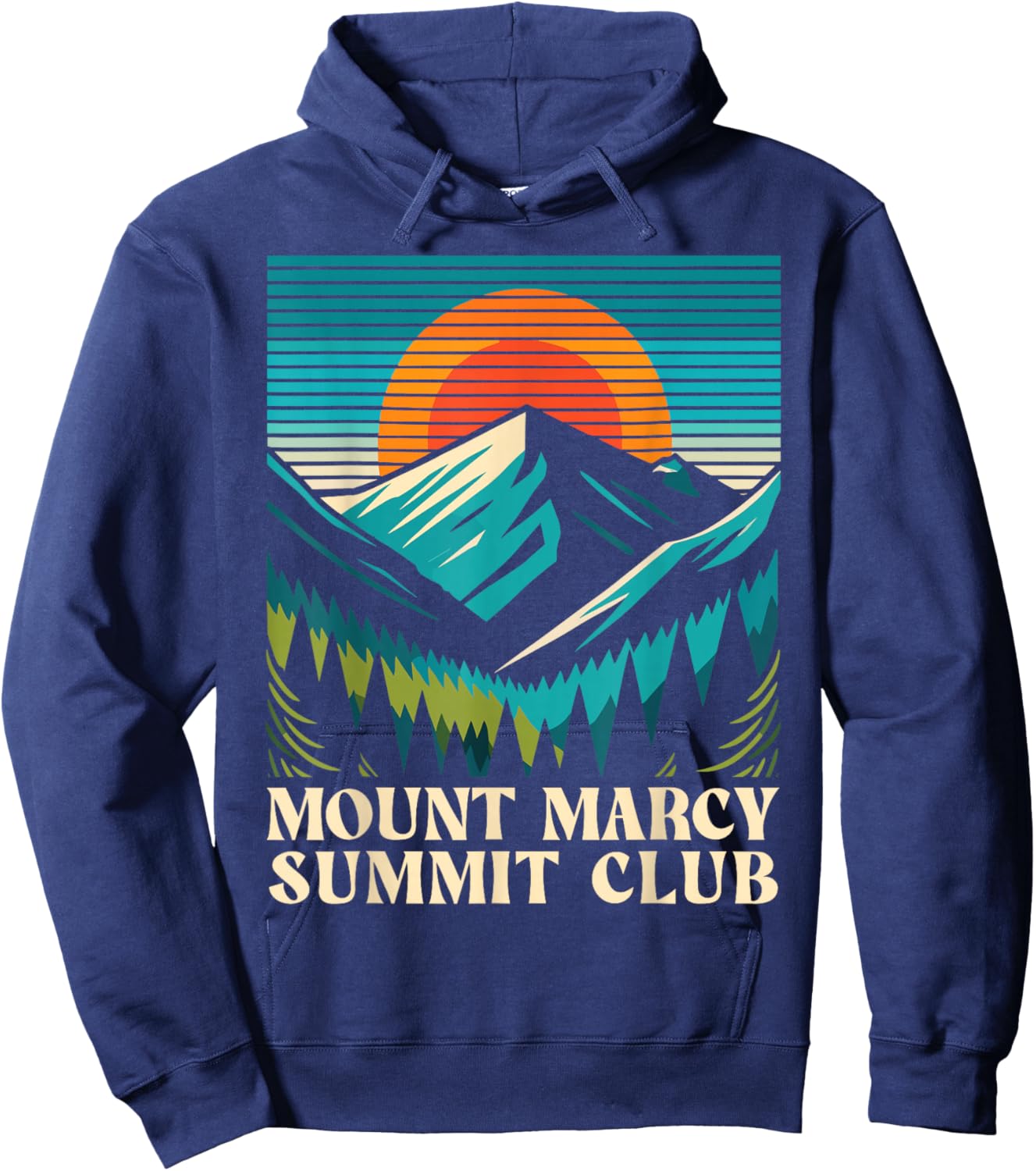 Mount Marcy Summit Club, Mt Marcy Hoodie - Hoodie | Navy