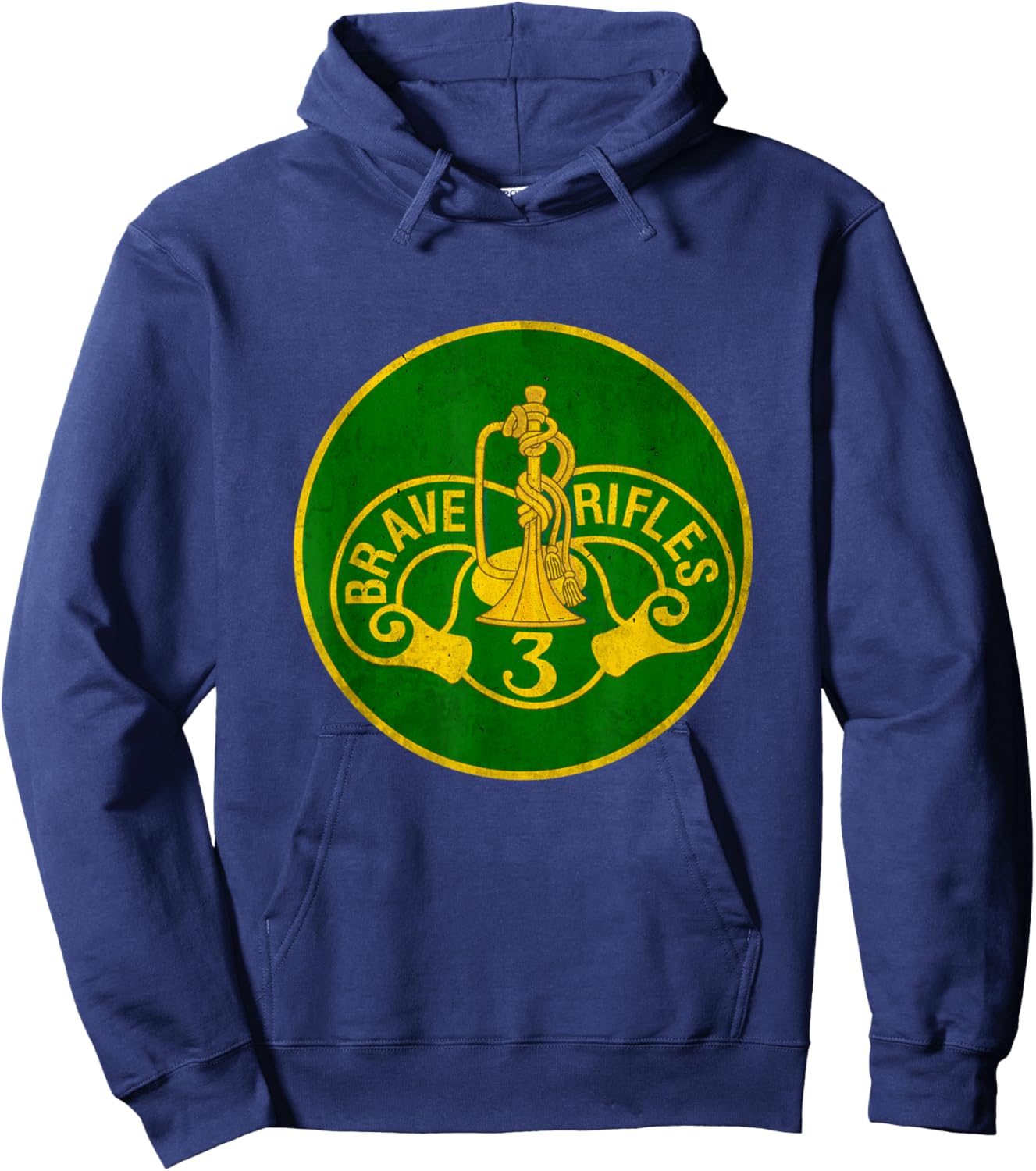 3rd Cavalry Regiment Brave Rifles Military Retired Veteran Hoodie - Hoodie | Navy