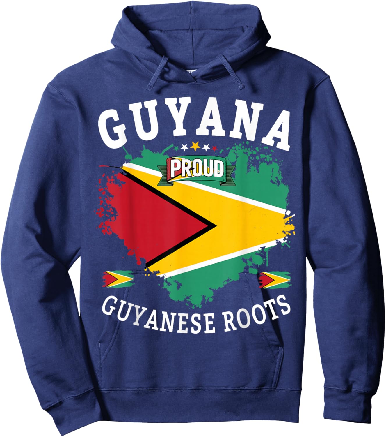 Guyanese Cultural Outfit Idea for Kids & Guyana Flag Theme Hoodie - Hoodie | Navy