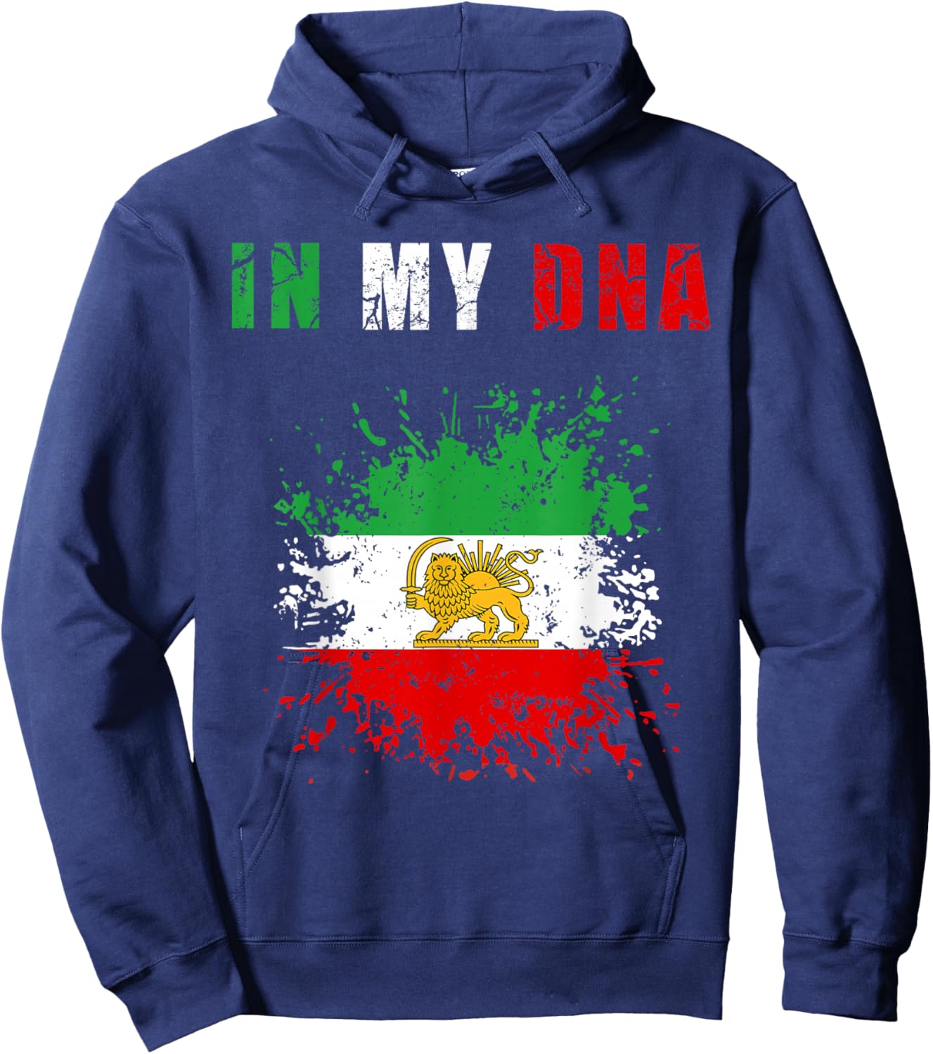 Drapeau iranien, Lion du Soleil, Persan, Iran Hoodie - Hoodie | Navy