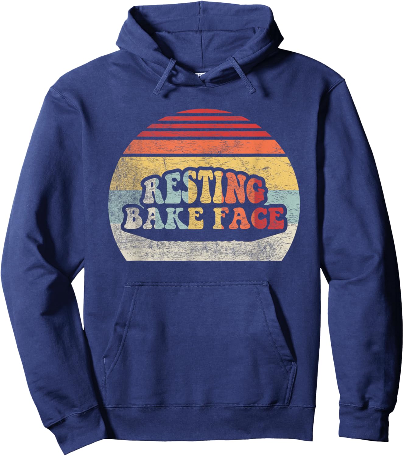 Retro Funny Baking Shirt Gifts Resting Bake Face Funny Baker Hoodie - Hoodie | Navy