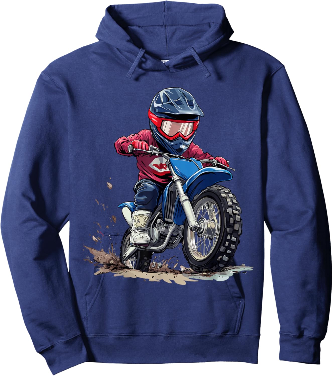 Kids Dirt Bike Hoodie - Hoodie | Navy