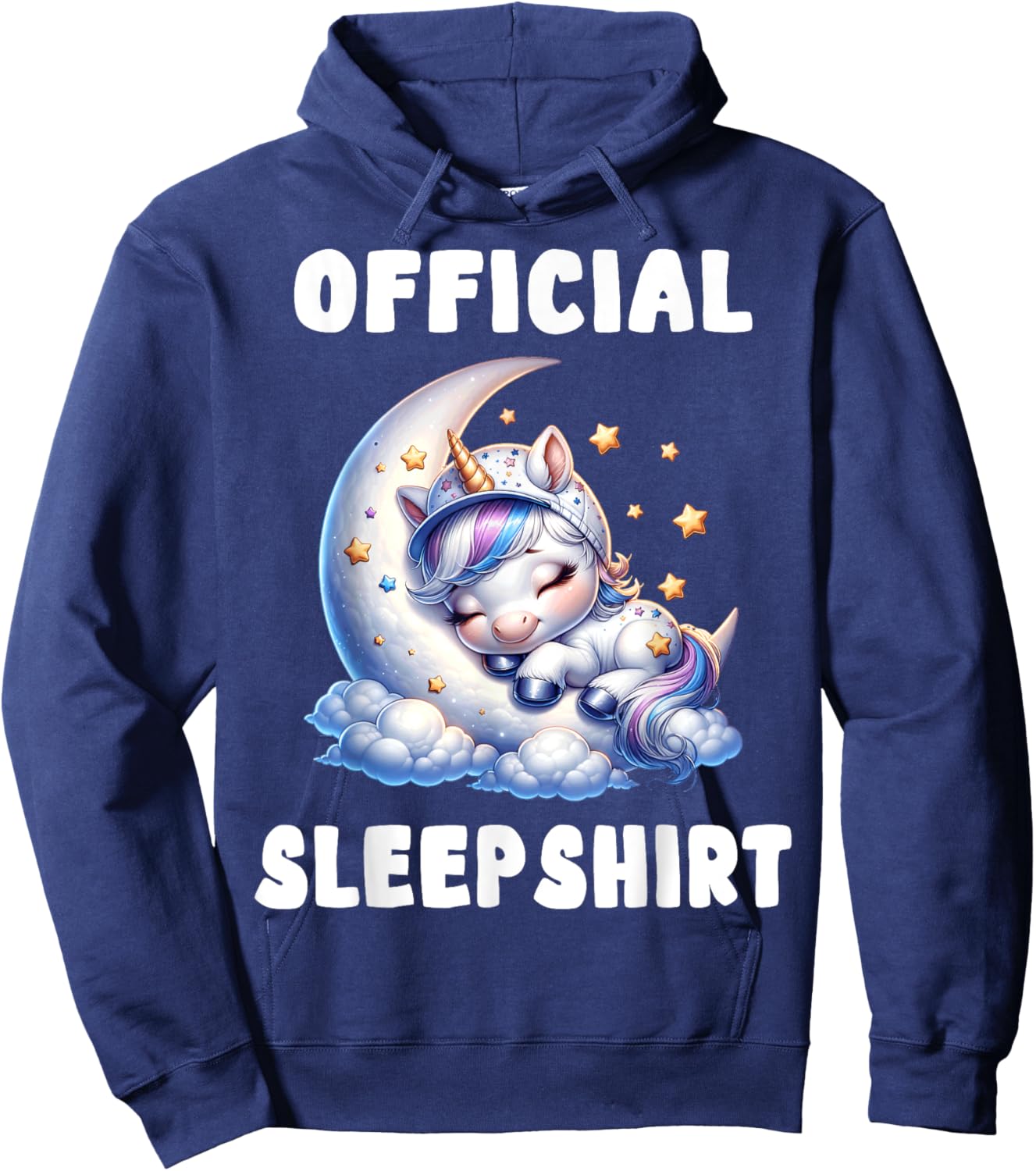 Unicorn - Official Sleepshirt Pajamas Nightgown Hoodie - Hoodie | Navy