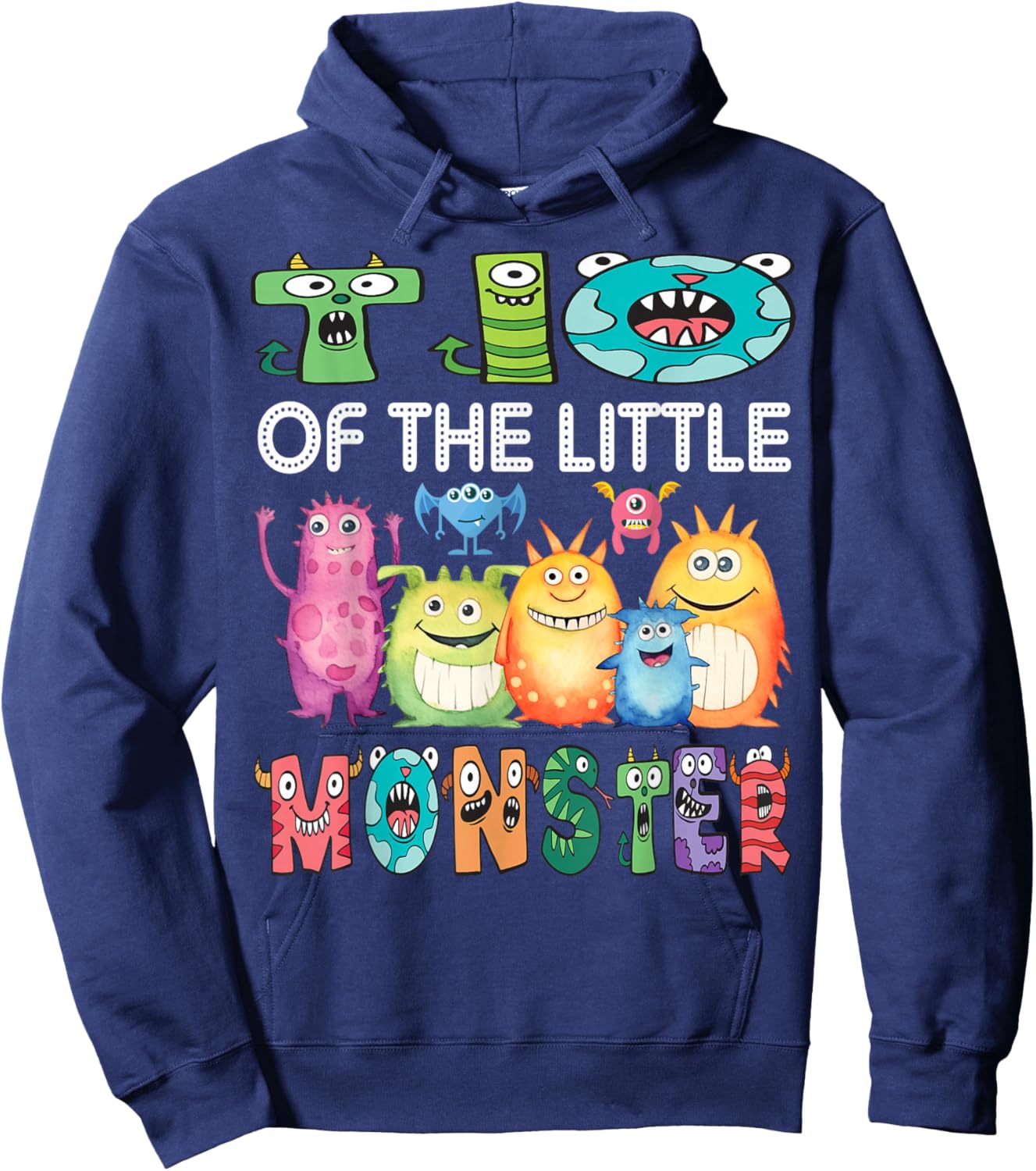 Tio Of The Little Monster Kids 1St Birthday Party Hoodie - Hoodie | Navy
