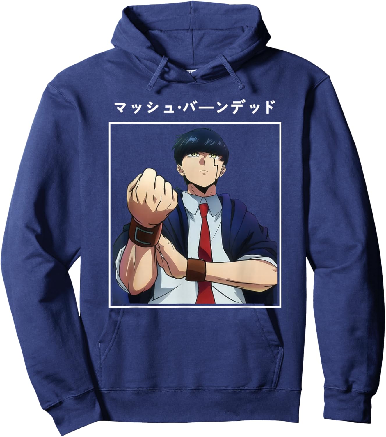 Mash Burnedead Muscles Anime Magic Funny Cool Cute Manga Guy Hoodie - Hoodie | Navy