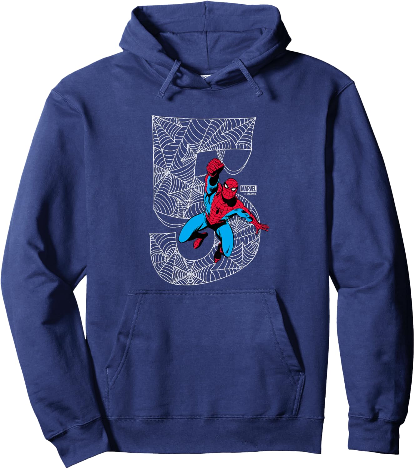 Kids Spider-Man - 5th Birthday Hoodie - Hoodie | Navy