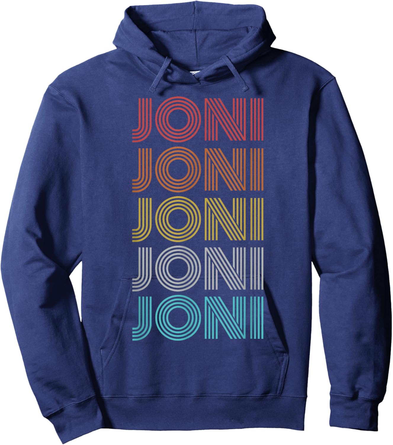 Joni Shirt Vintage Retro Apparel Adults Kids Retro Letter Print Black Small Hoodie - Hoodie | Navy