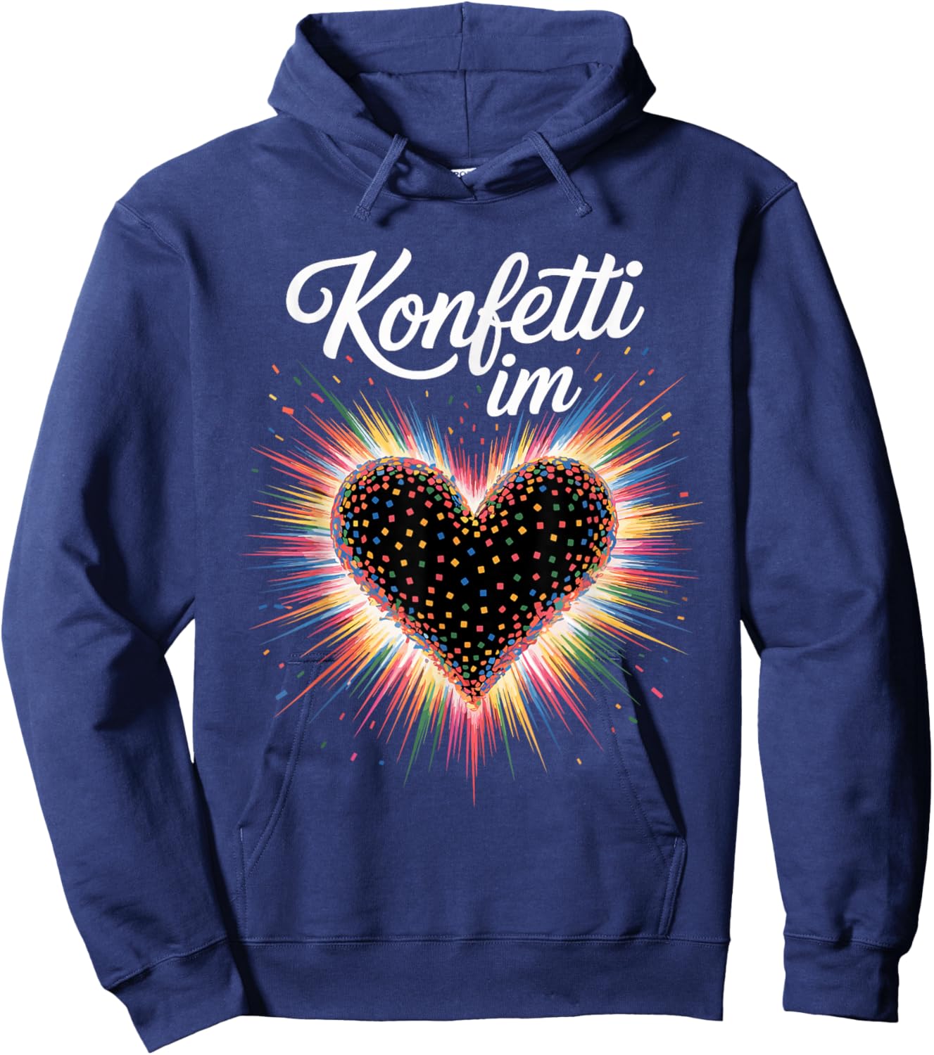 Confetti in the Heart Carnival Costume Women's Fancy Dress Outfit Hoodie - Hoodie | Navy