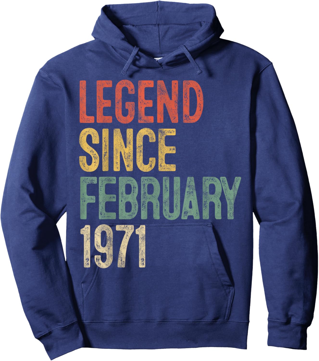 Legend February 1971 55th Birthday Men Women 55 Year Old Hoodie - Hoodie | Navy