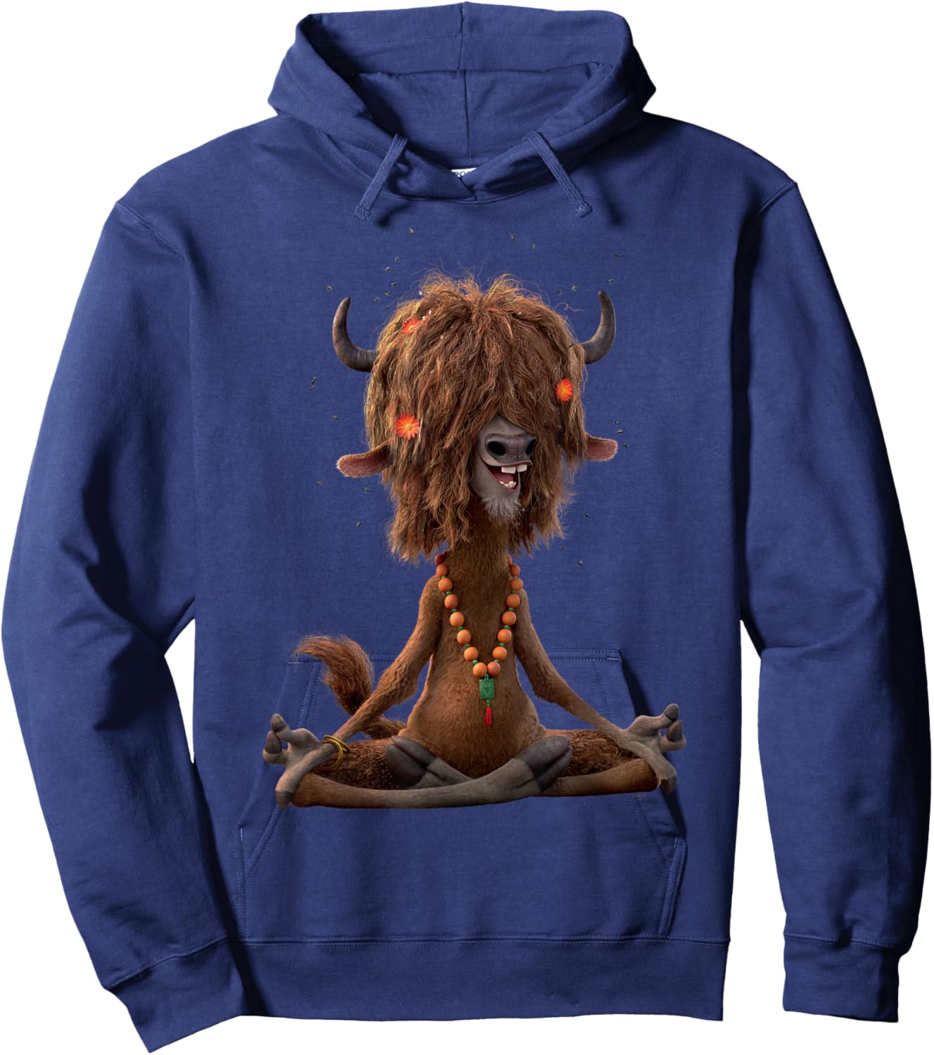 Disney Zootopia 2 Yax The Yak Groovy Meditation Pose Hoodie - Hoodie | Navy