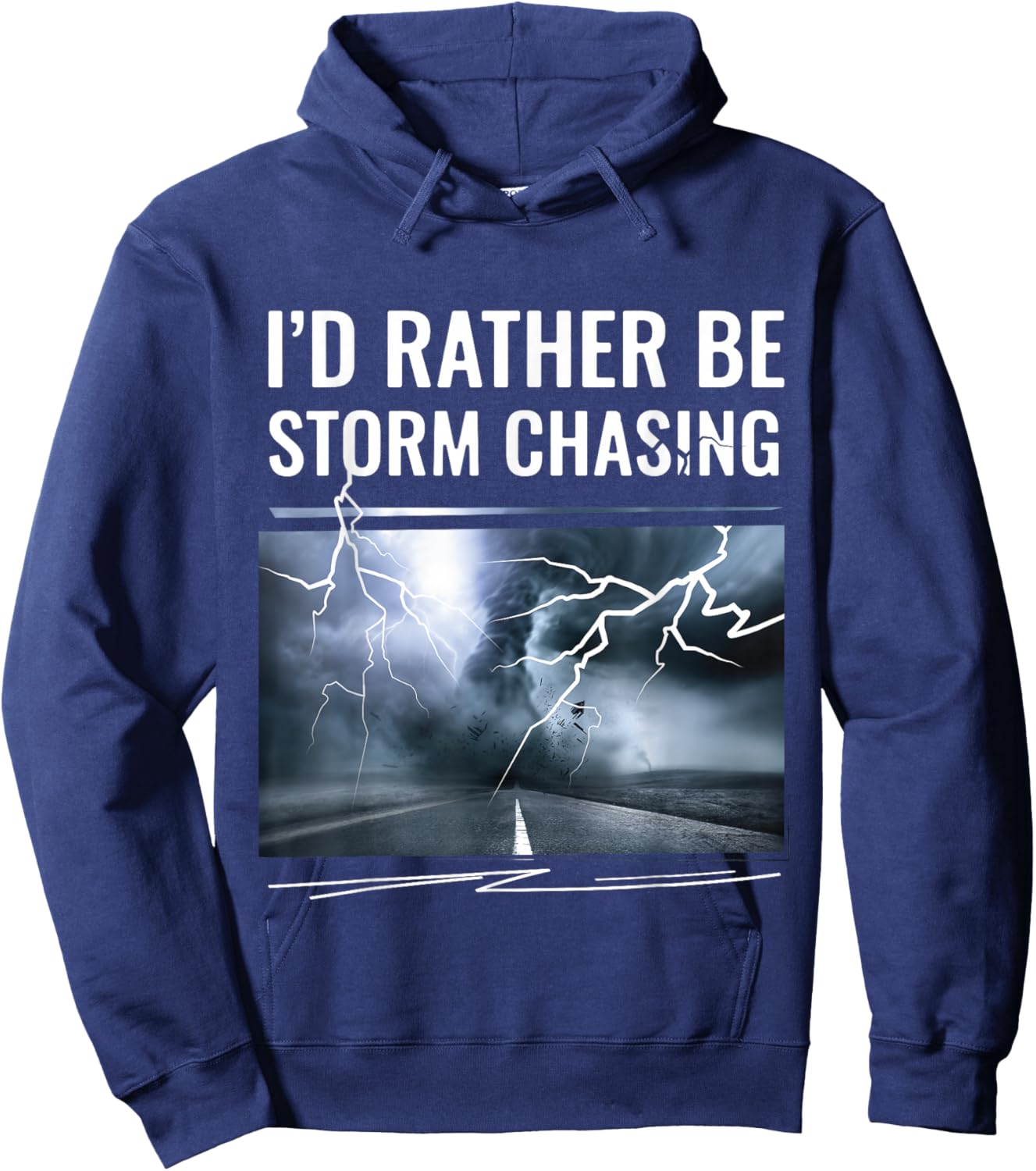 Storm Tornado Twister Hurricane Weather Tornadoes Chaser Hoodie - Hoodie | Navy
