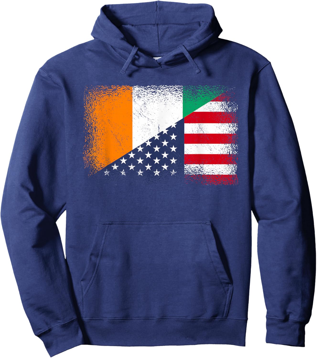 Ivory Coast America Flag Jersey Côte d'Ivoire USA Hoodie - Hoodie | Navy