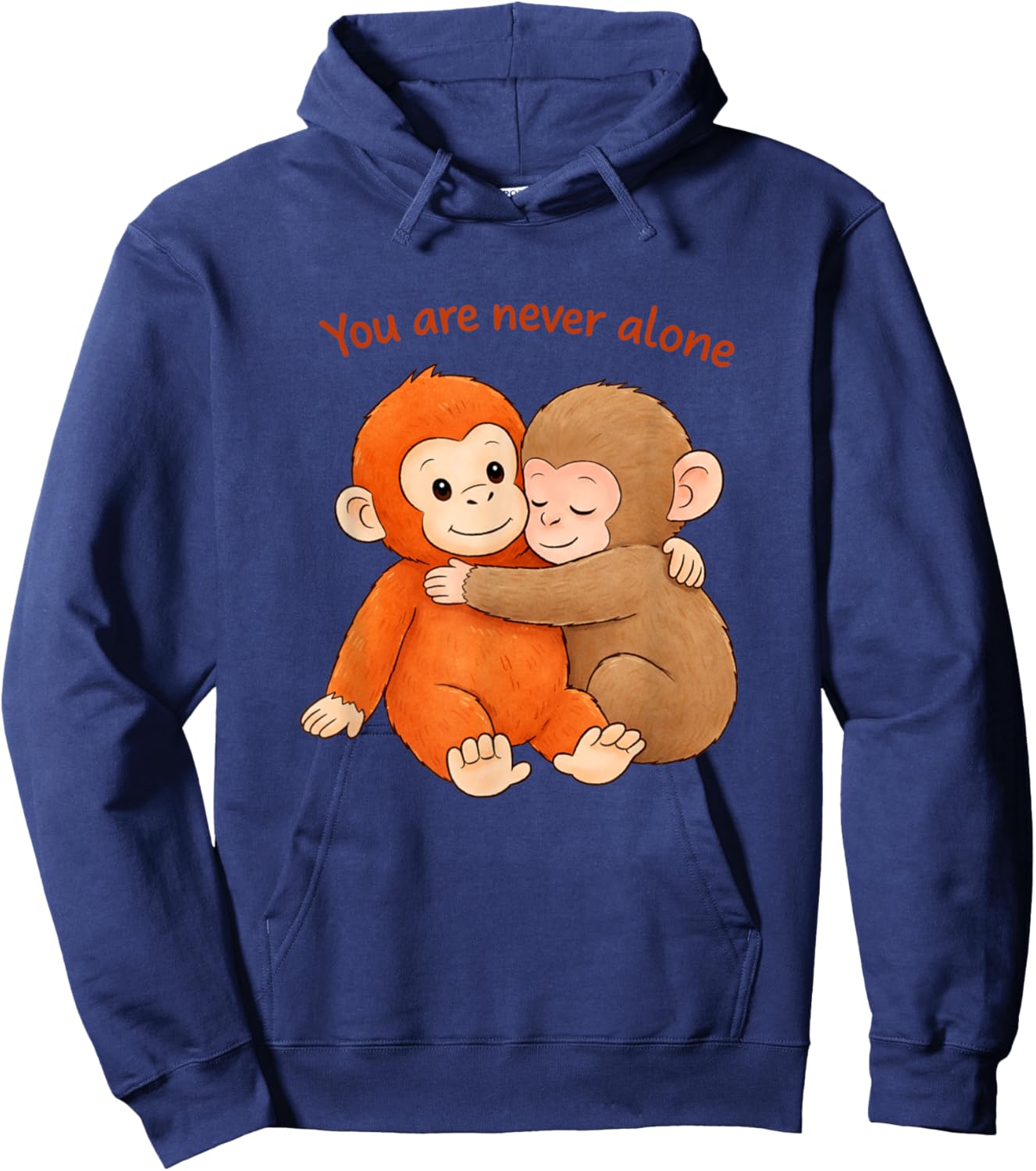You are Never Alone Baby Monkey Punch Team Punch Hoodie - Hoodie | Navy