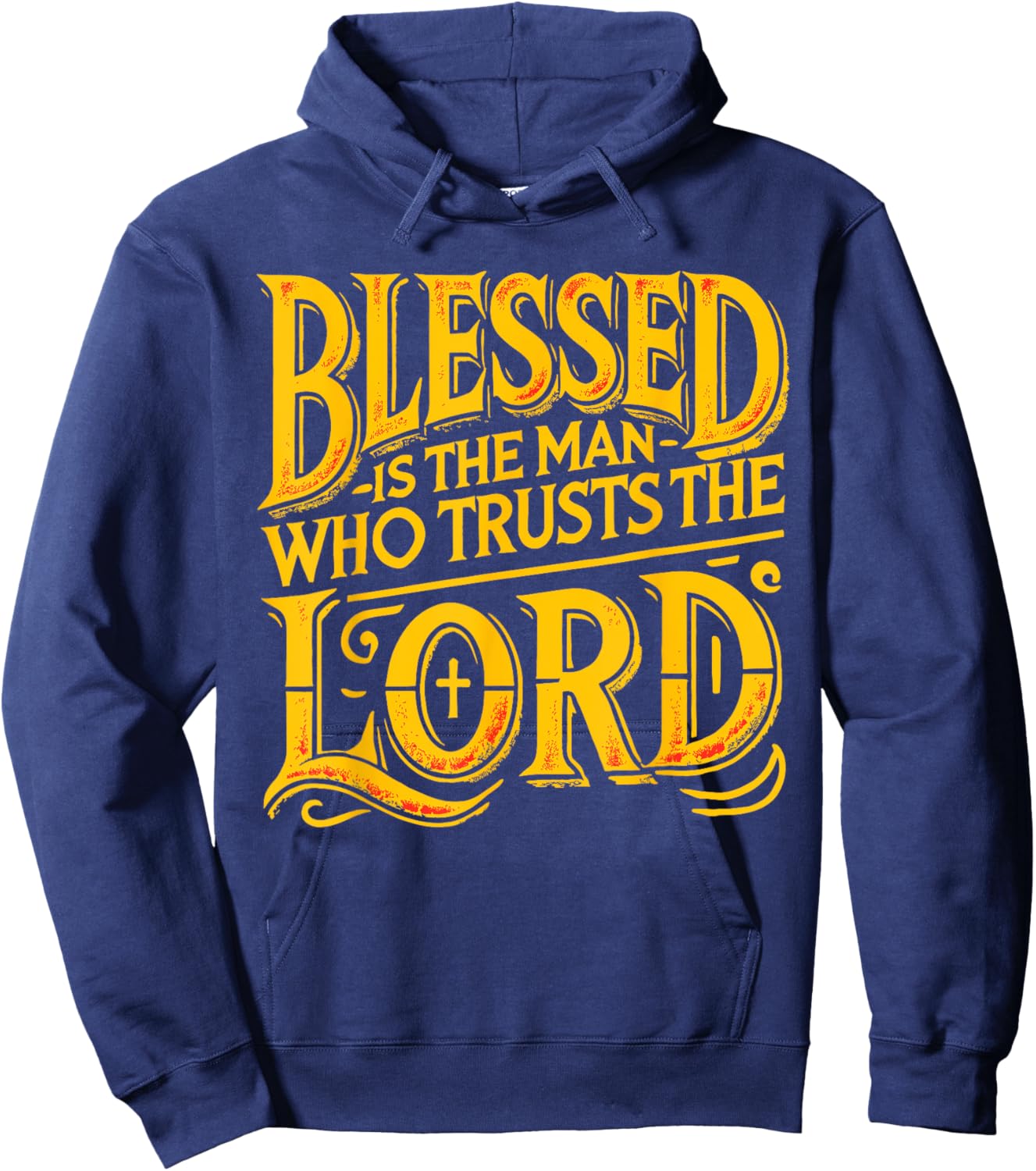 Bible Scripture Verse Jeremiah 17:7 christian men Hoodie - Hoodie | Navy