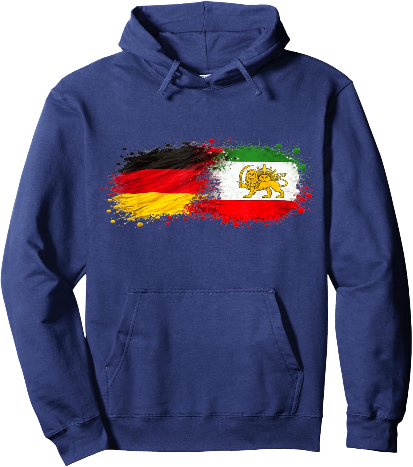 Iran & Germany Together, Half German, Half Iranian Hoodie - Hoodie | Navy