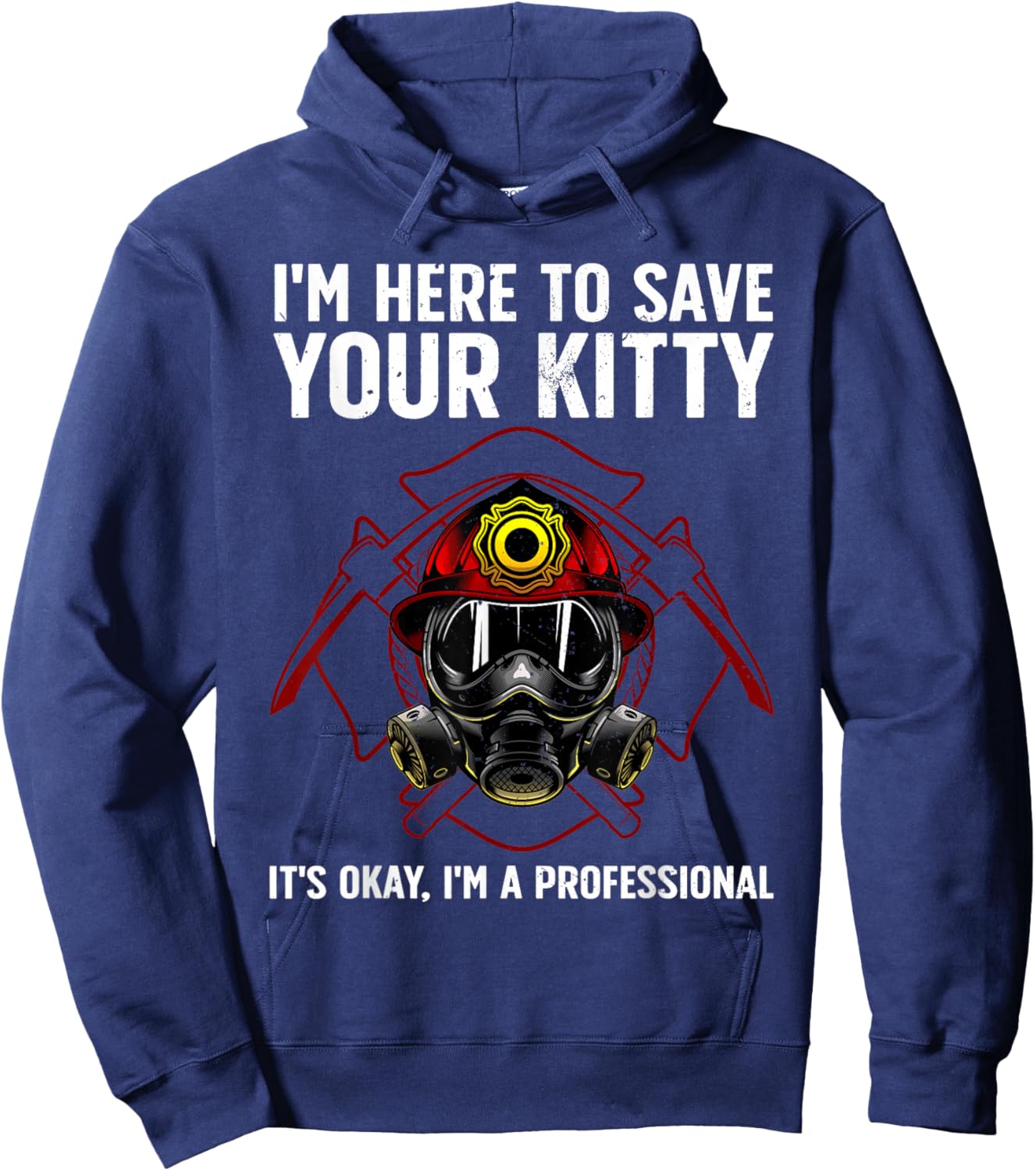 Funny Firefighter Art Women Fireman Gag Fire Fighter Hoodie - Hoodie | Navy
