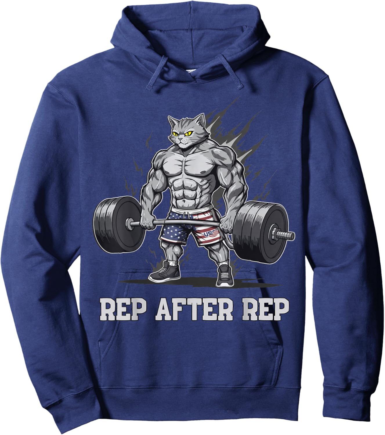 Anime Cat Pump Covers Gym Men Women Workout Hoodie - Hoodie | Navy