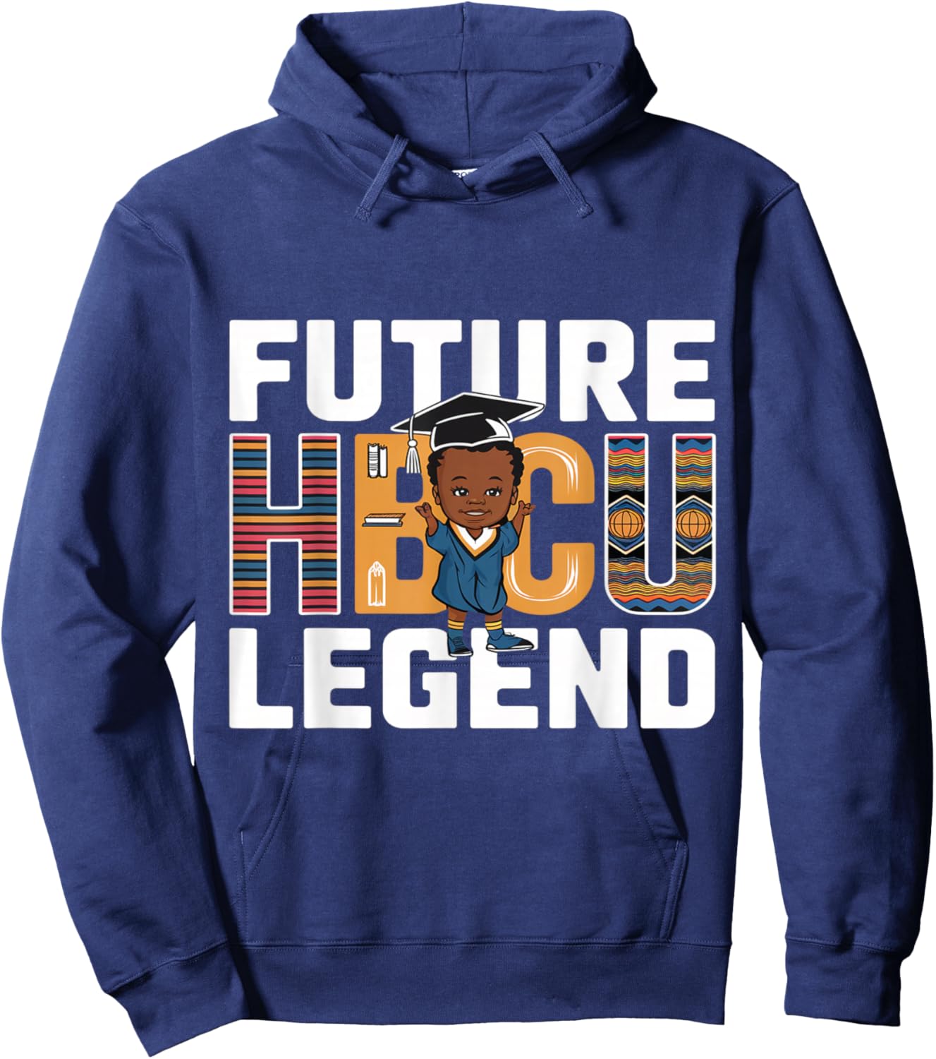 Future HBCU Grad Black Boy Graduation HBCU Black History Kid Hoodie - Hoodie | Navy