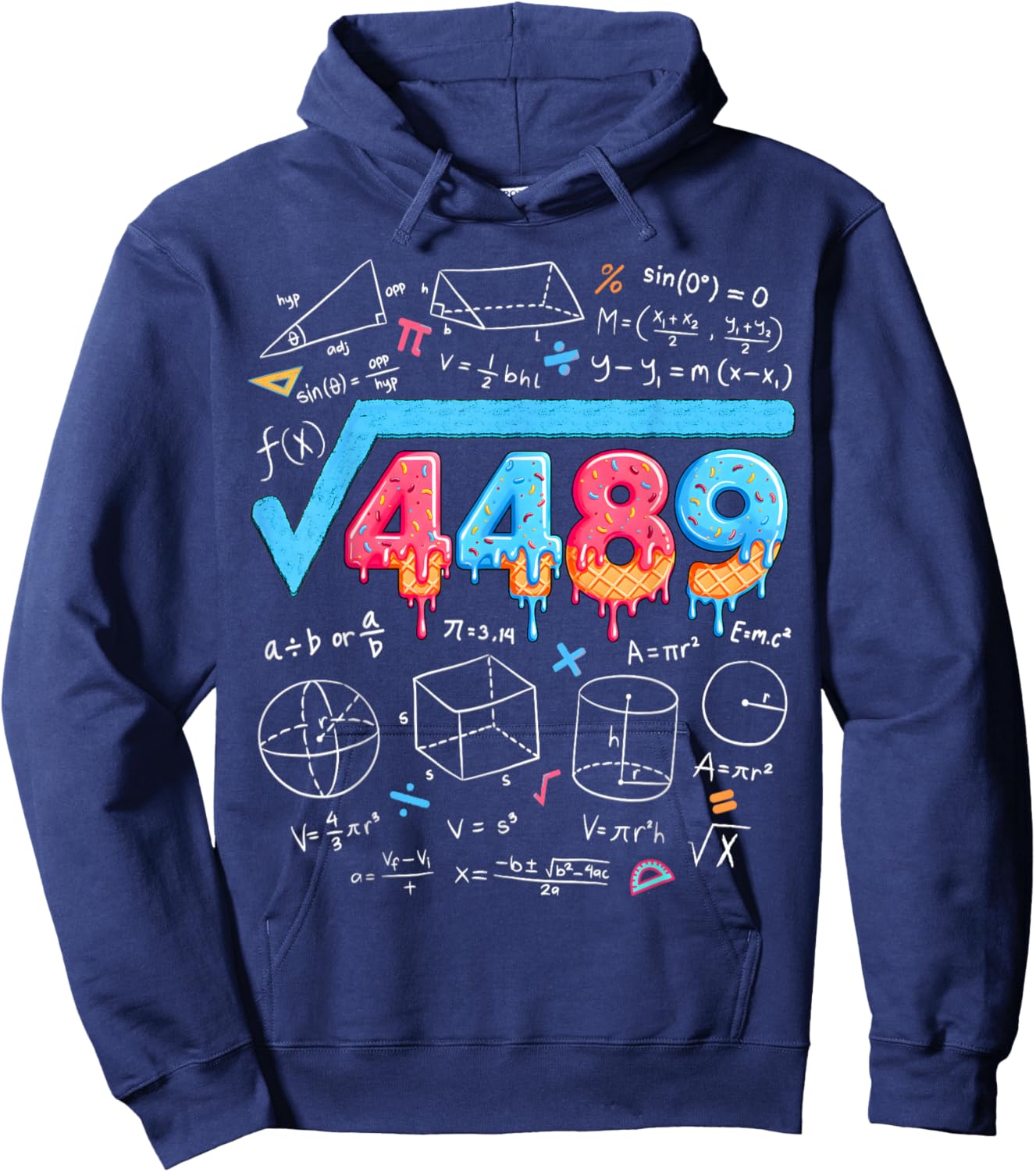 67 Meme Square Root 4489 Slang Six Seven Math Teacher Hoodie - Hoodie | Navy