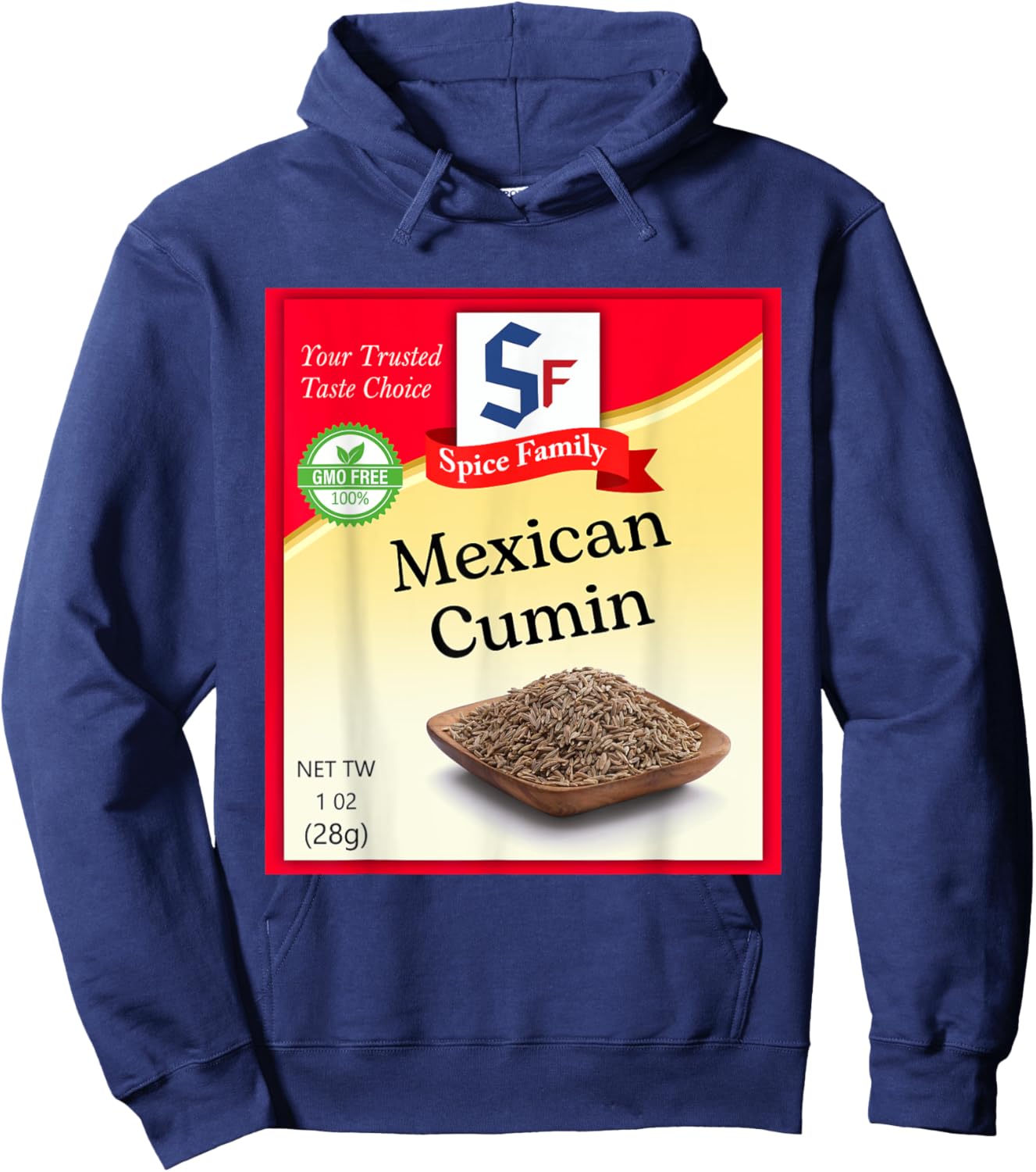 Mexican Cumin Condiment Costume Holiday Spice Costumes Hoodie - Hoodie | Navy