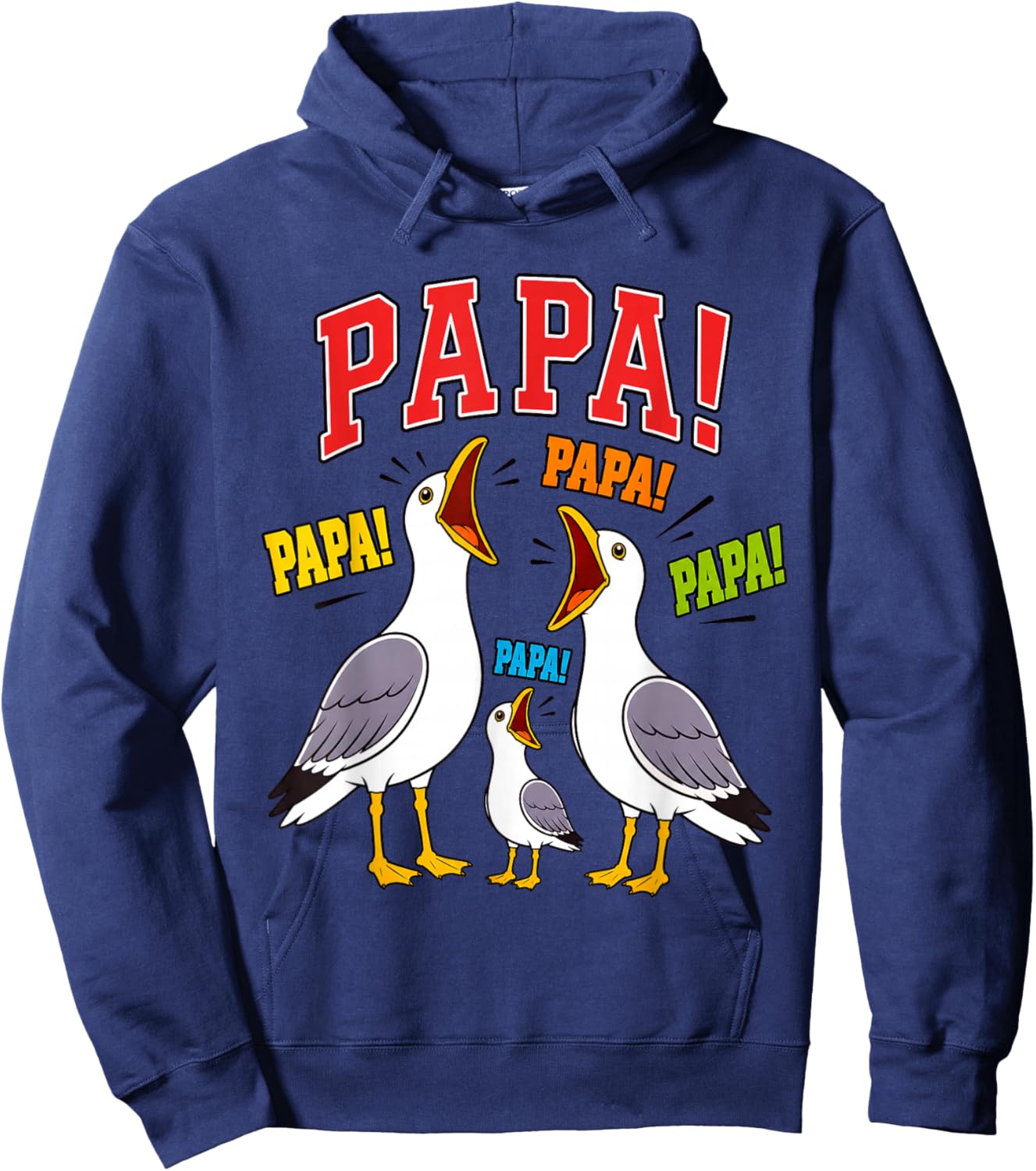 Papa Mouettes Humour Oiseaux Marins Hoodie - Hoodie | Navy