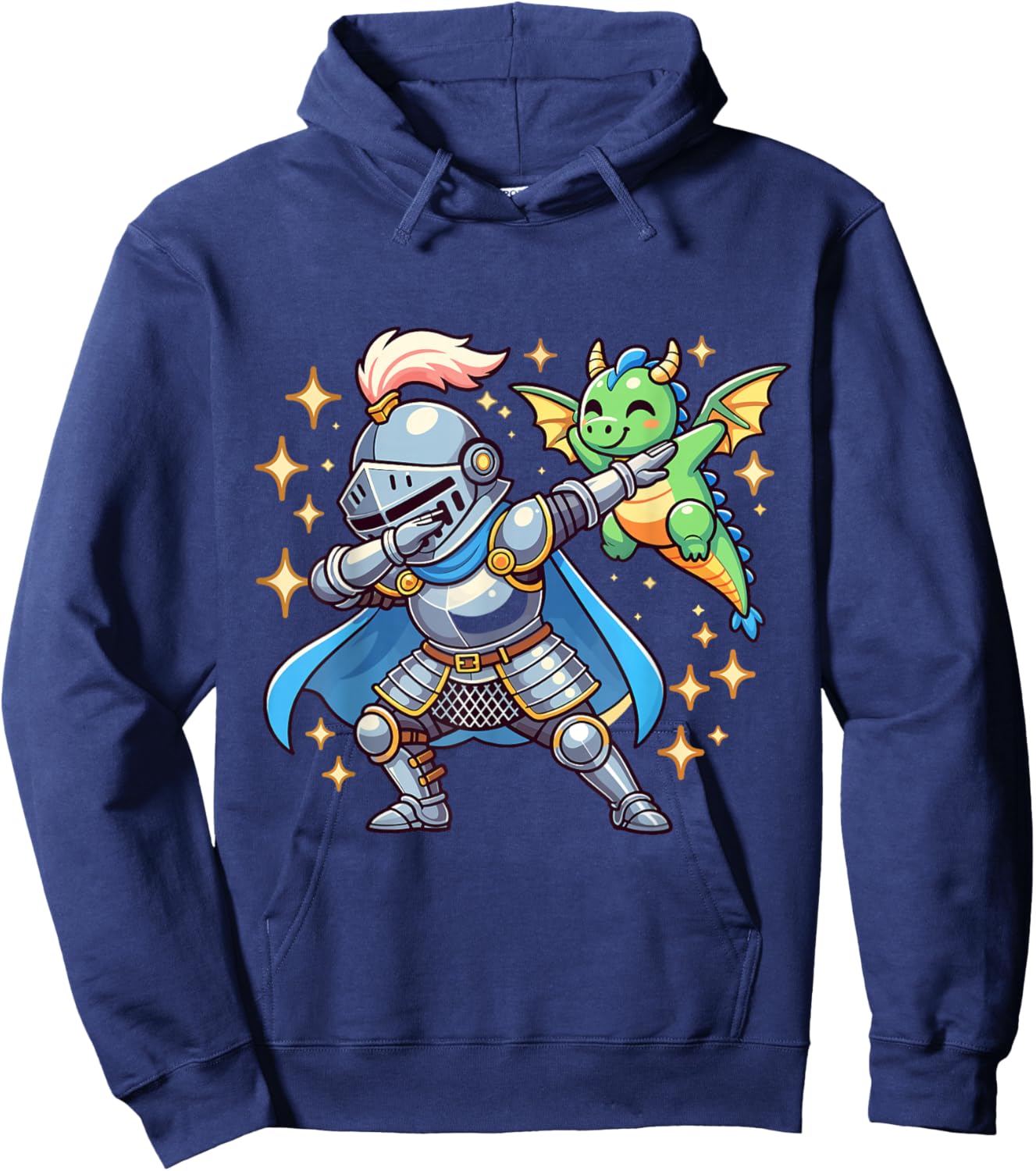 Dabbing Dragon Knight Shirt Ren Faire Funny Medieval Fantasy Hoodie - Hoodie | Navy