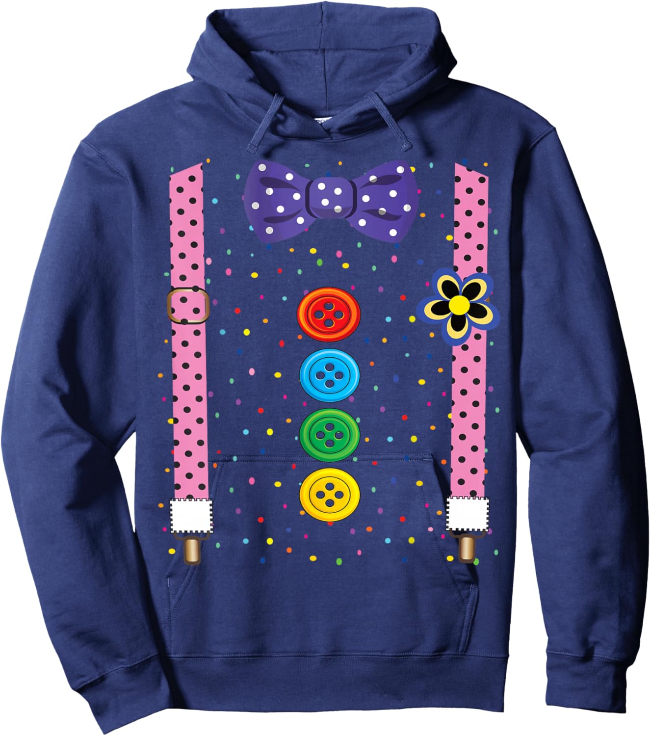 Funny Clown Costumes for Children Carnival Costume Hoodie - Hoodie | Navy