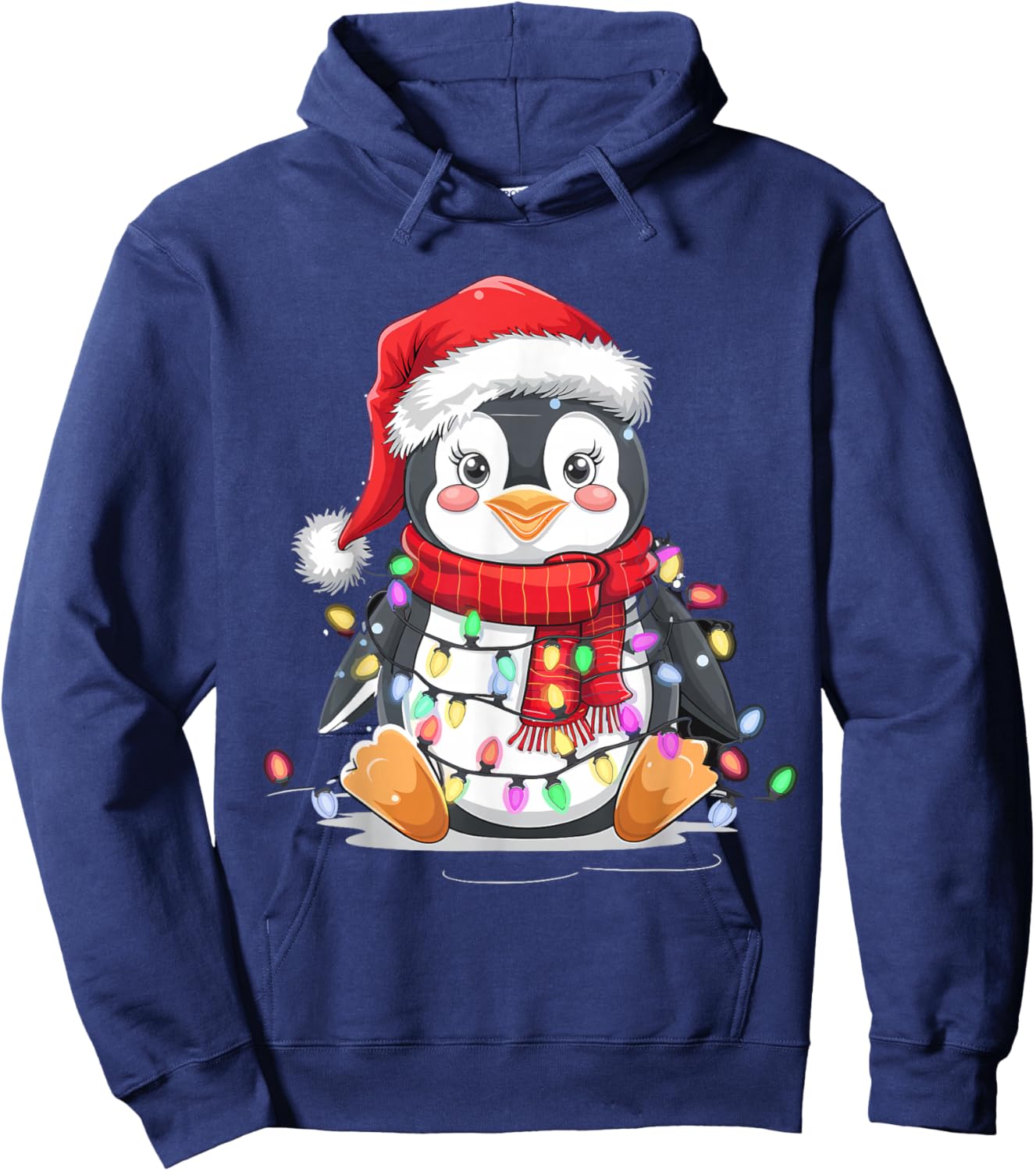 Christmas Penguin Hoodie - Hoodie | Navy