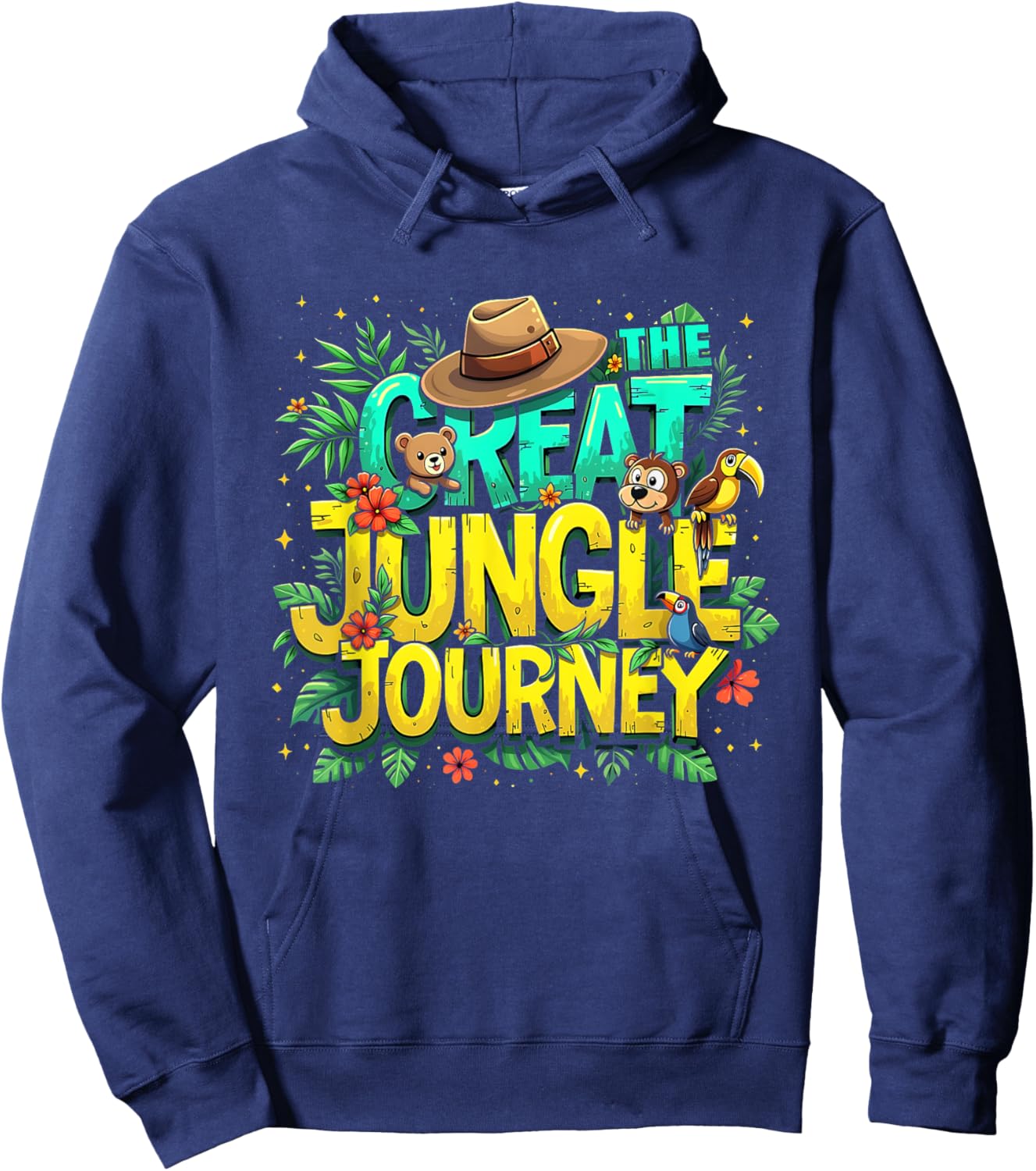 Retro The Great Jungle Journey Adventure Theme VBS Costume Hoodie - Hoodie | Navy