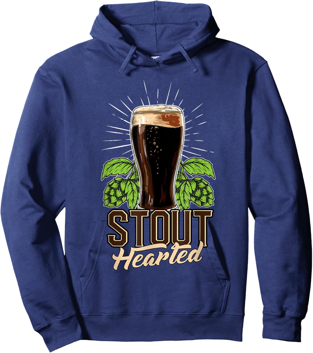 Stout-Hearted Craft Beer Connoisseur Funny Beer Lover Hoodie - Hoodie | Navy