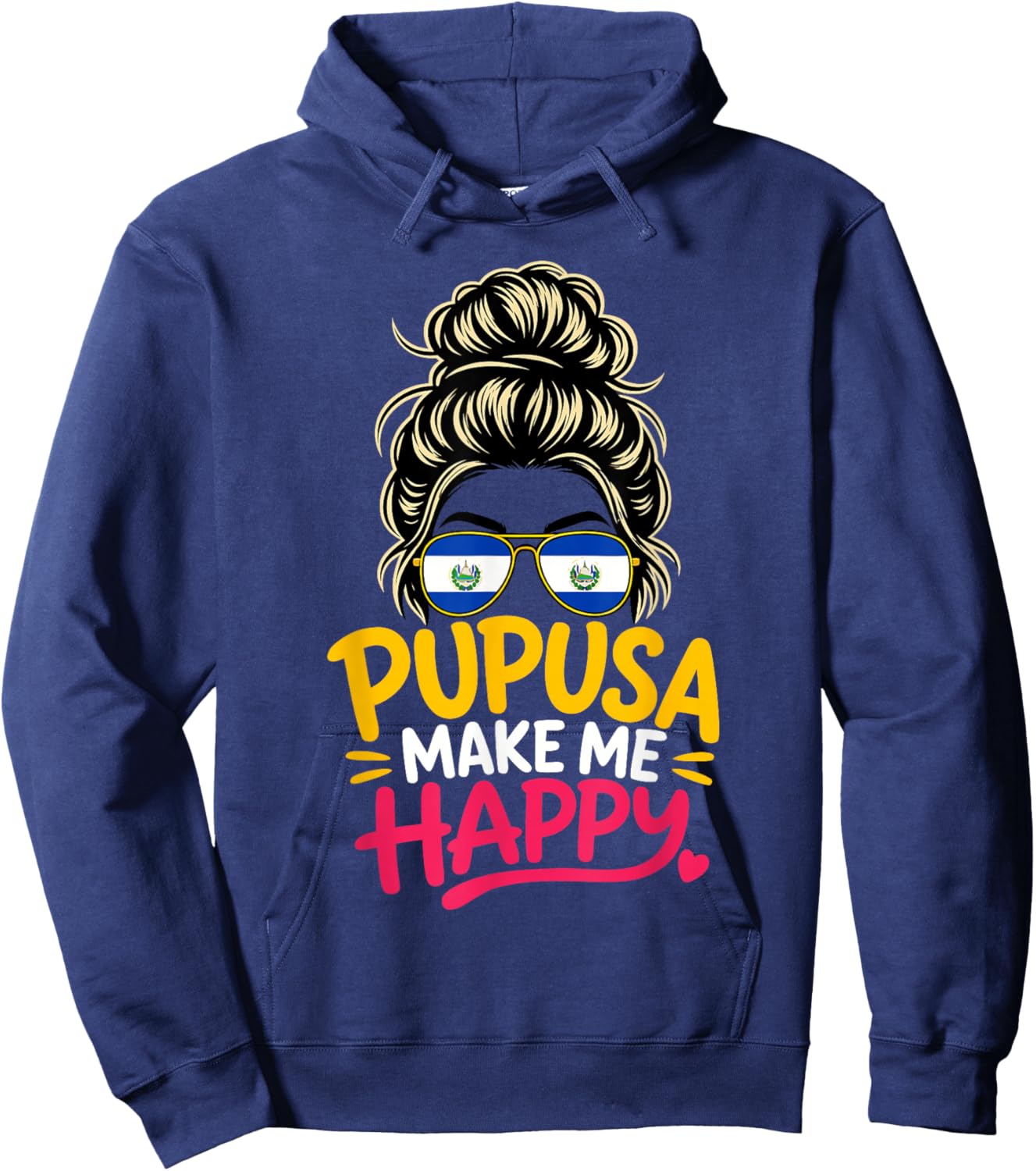 El Salvador Pupusa Mom Salvadoran Girl Pupusas Hoodie - Hoodie | Navy