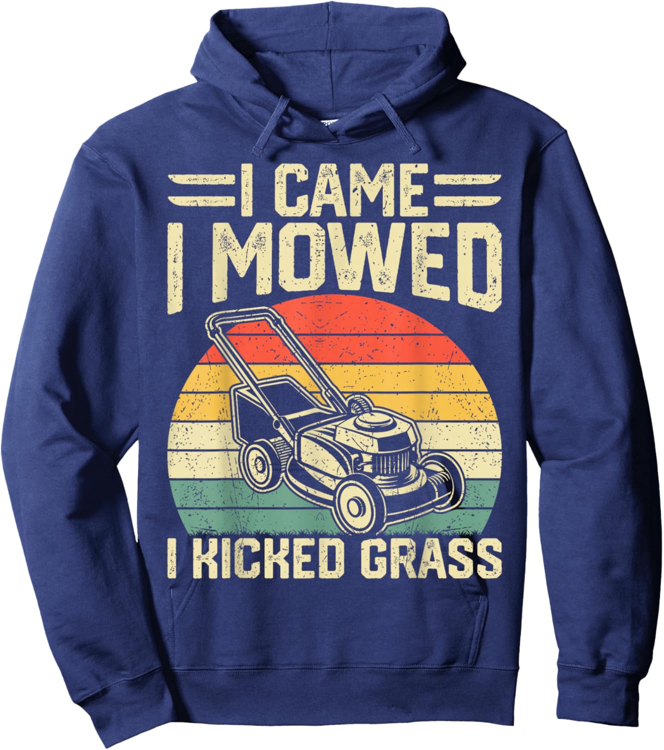Garden Plant Lover Funny Lawn Mowing Vintage Gardener Hoodie - Hoodie | Navy
