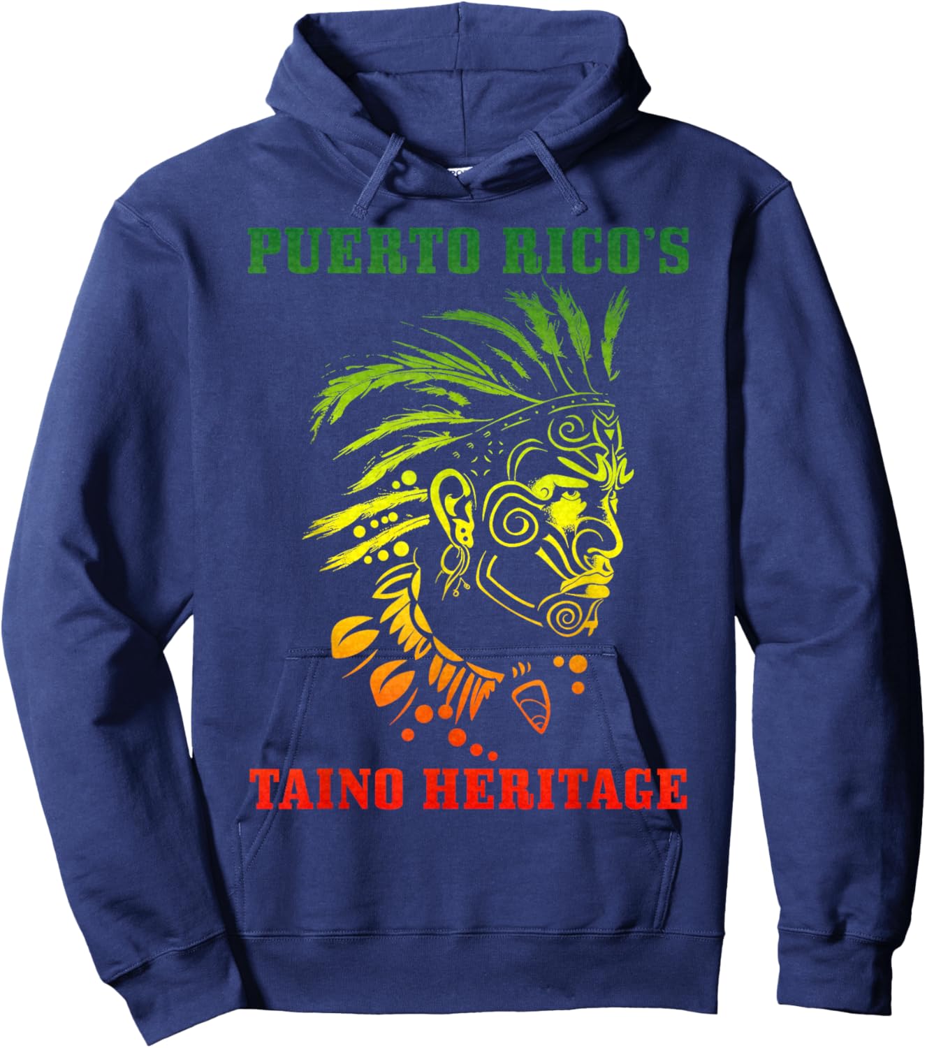 Taino Warrior Boriken Hoodie - Hoodie | Navy