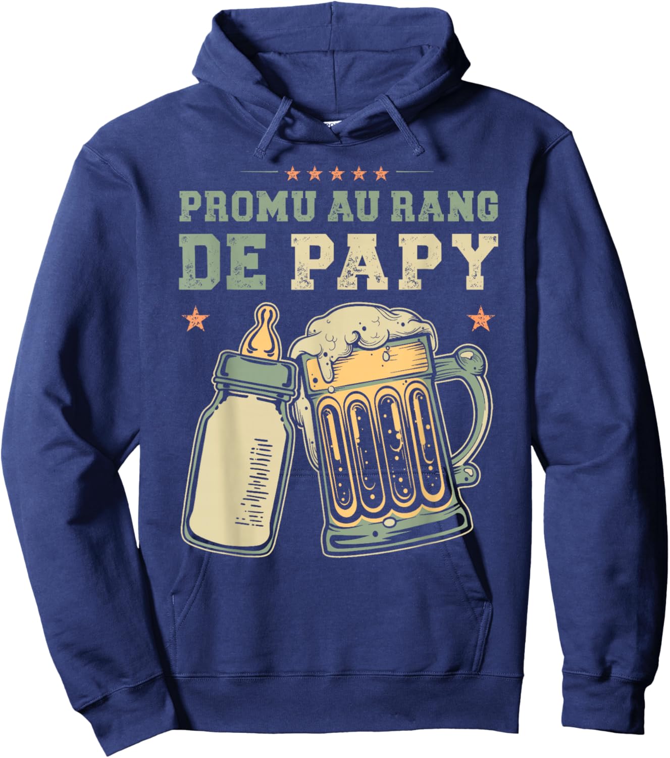 Promoted Grandpa New Grandpa Announcement Future Grandpa Hoodie - Hoodie | Navy
