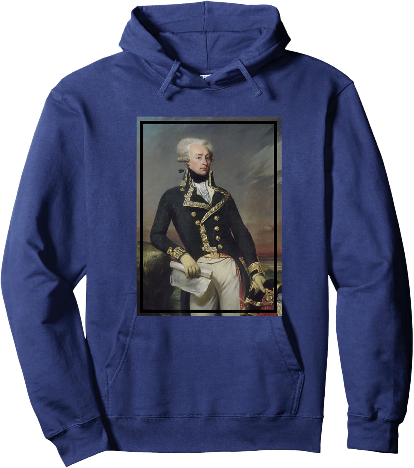 Marquis de Lafayette Portrait Painting (1834) Hoodie - Hoodie | Navy