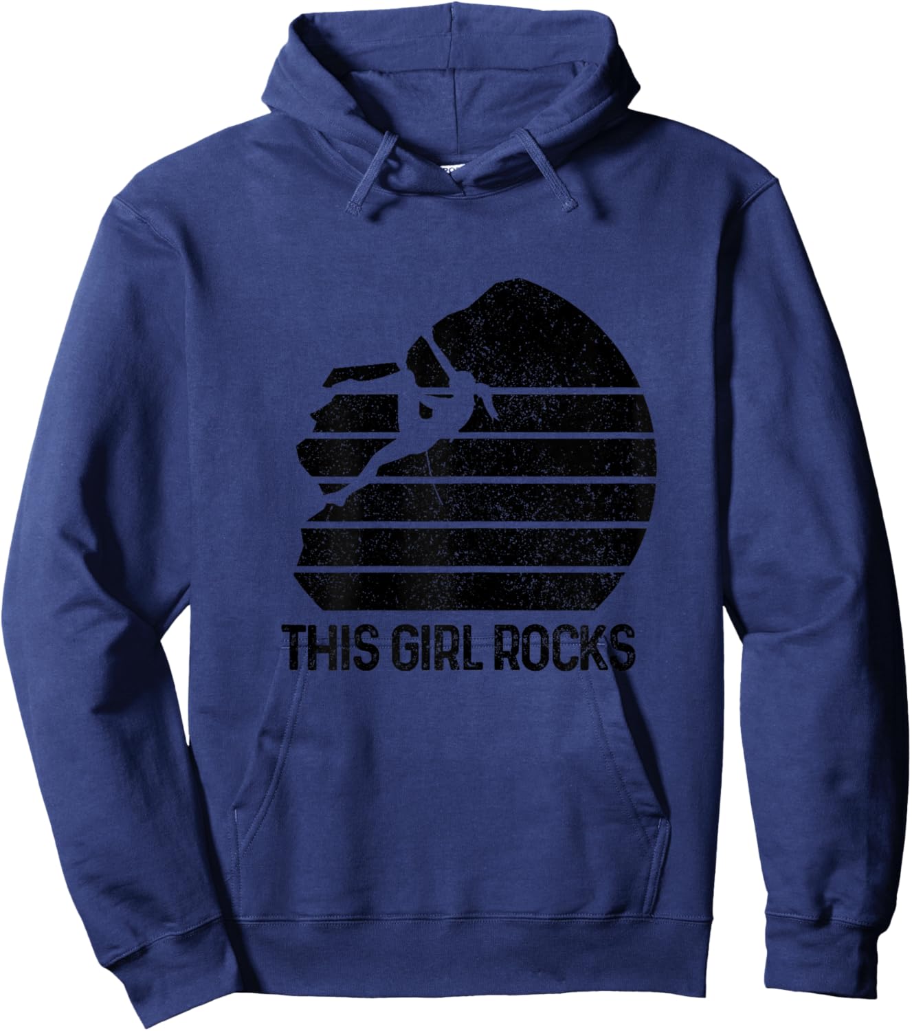 Rock Climbing Girl Definition Climber Bouldering Climb Hoodie - Hoodie | Navy