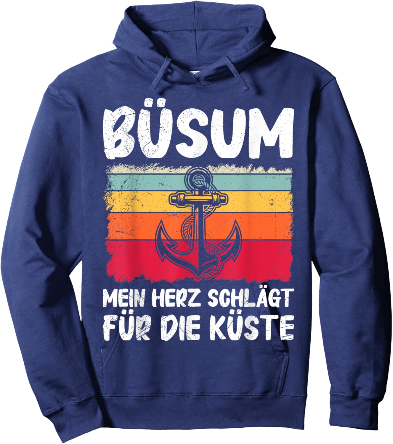 Büsumer BÜSUM Mein Herz SCHLÄGT FÜR DIE KÜSTE Büsum Hoodie - Hoodie | Navy