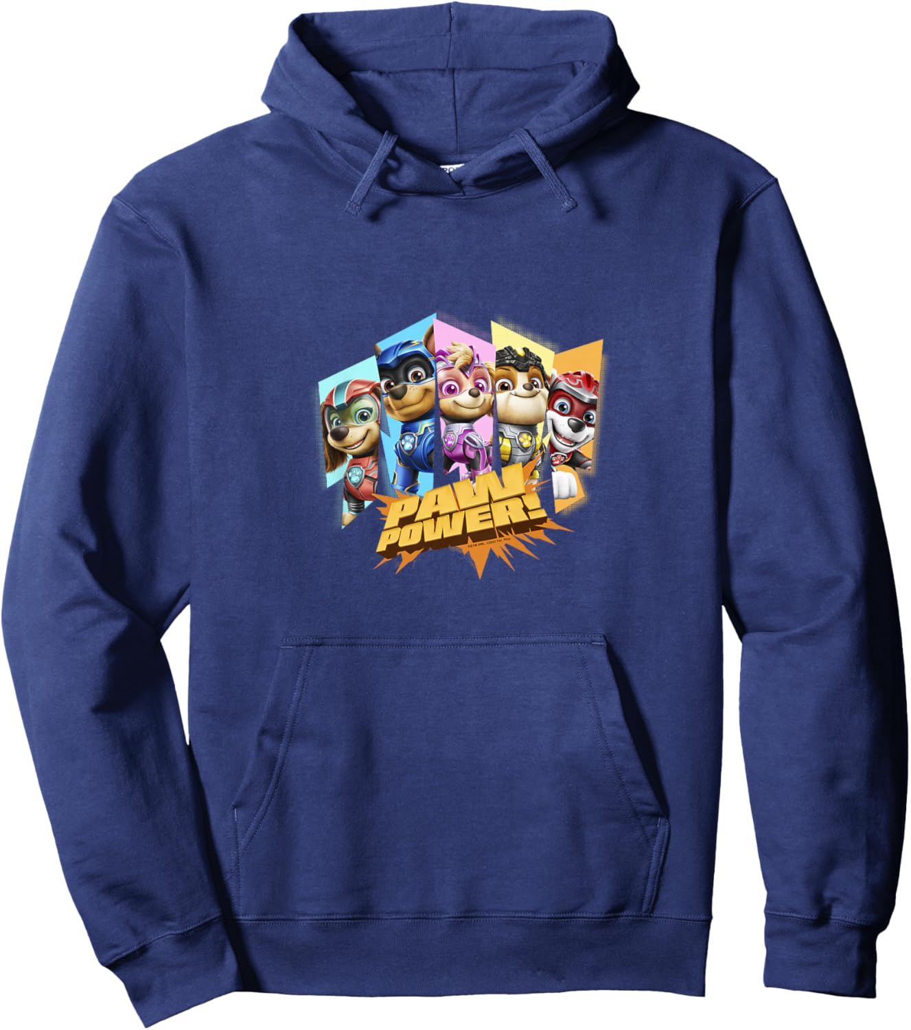 Kids PAW Patrol: The Mighty Movie Paw Power Stripes Poster Hoodie - Hoodie | Navy
